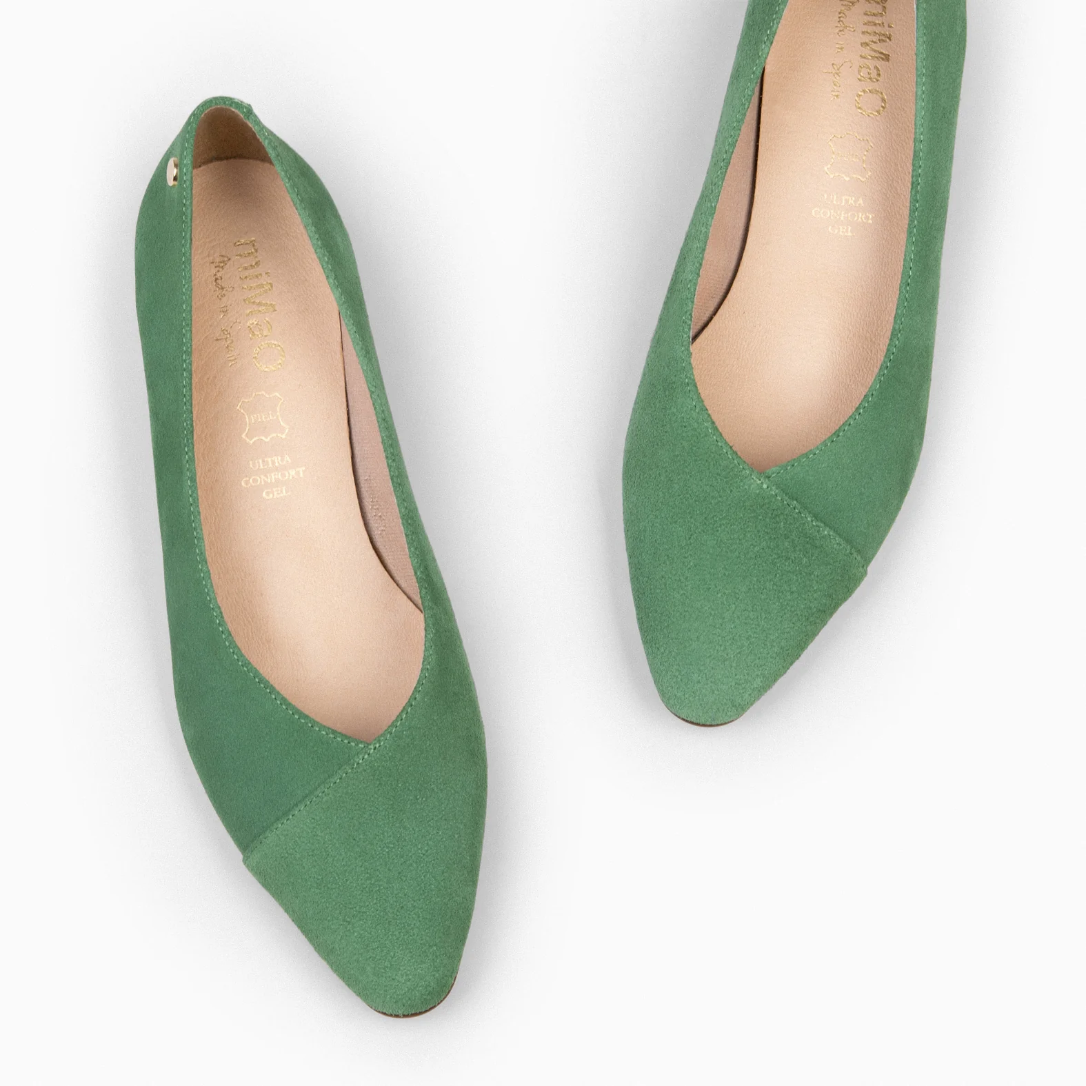 MARIE - Zapatos de tacón Bajo de punta fina VERDE - Image 2