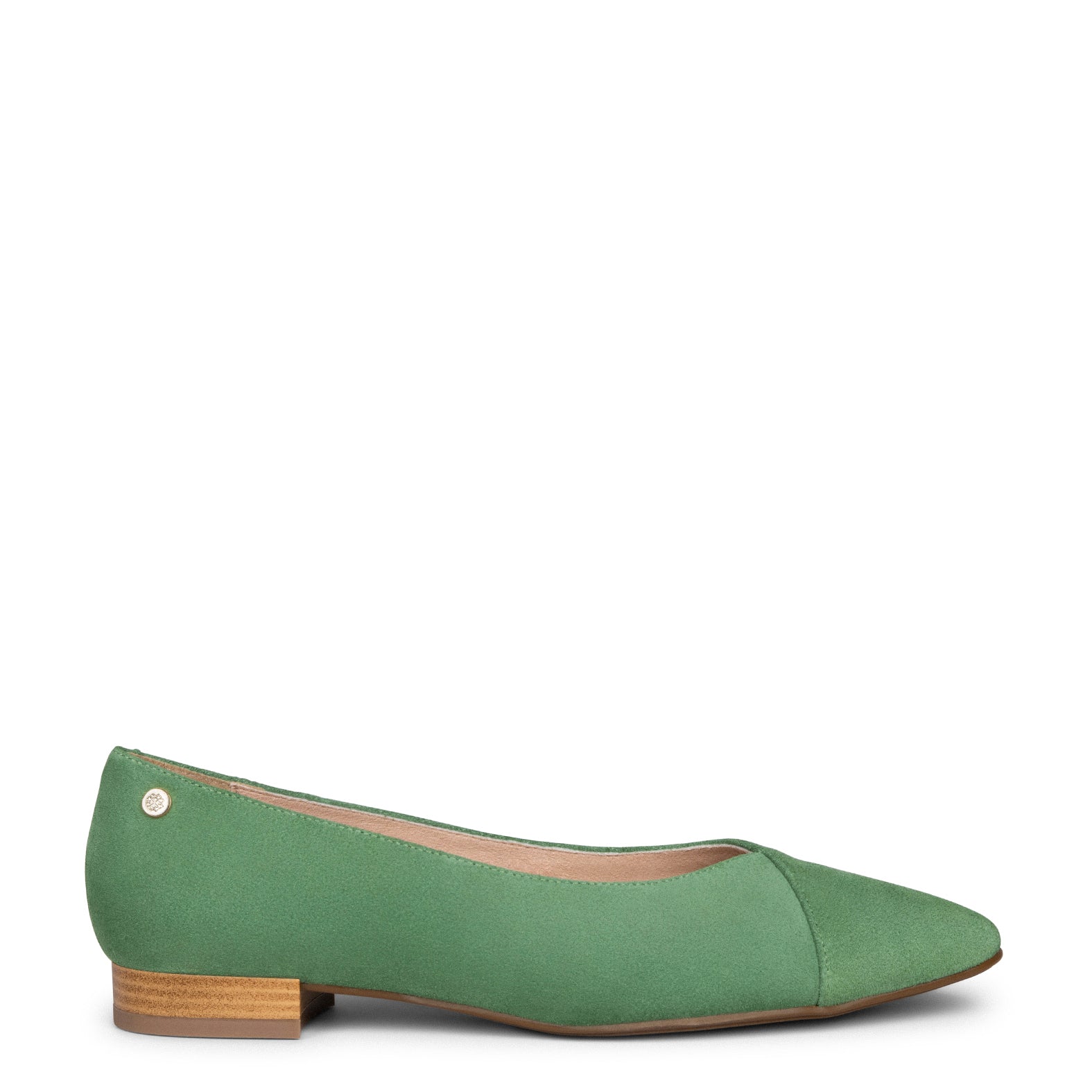 MARIE - Zapatos de tacón Bajo de punta fina VERDE - Image 6