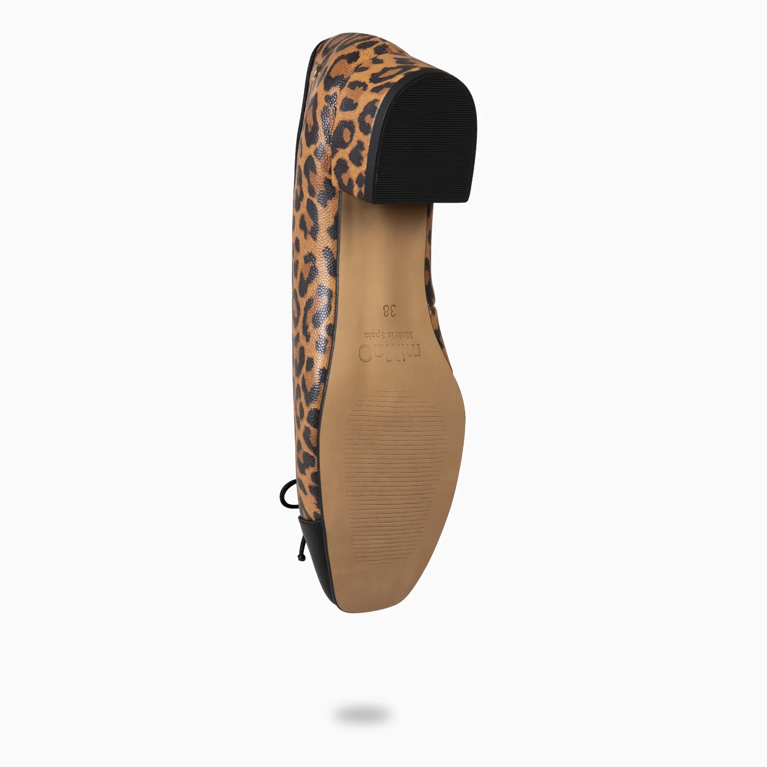 GLAMOUR – Bailarinas con tacón y puntera de napa LEOPARDO - Image 6