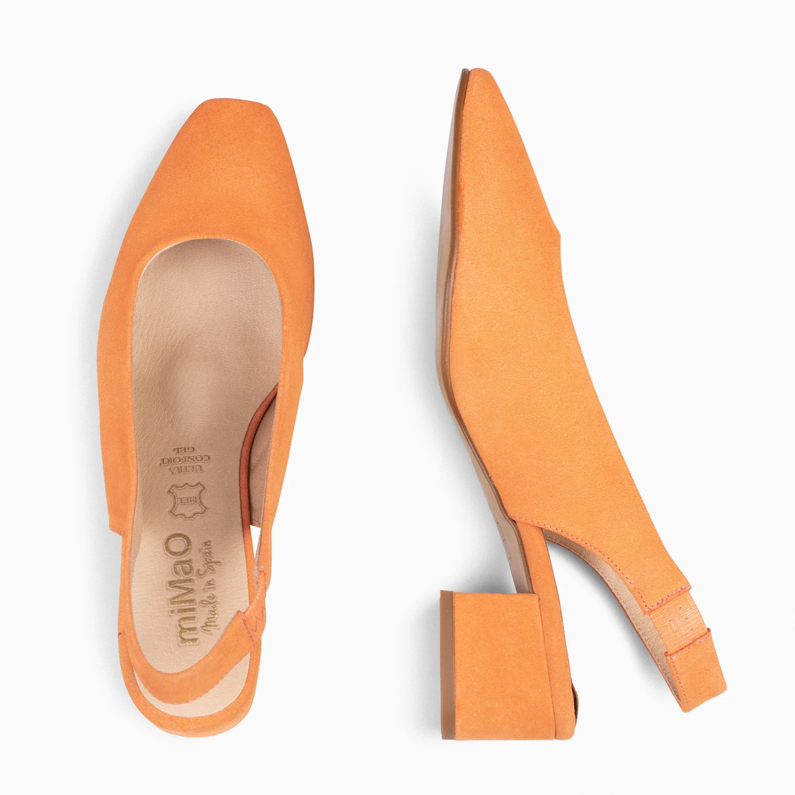 URBAN LADY – Zapatos de Tacón Destalonados NARANJA - Image 3