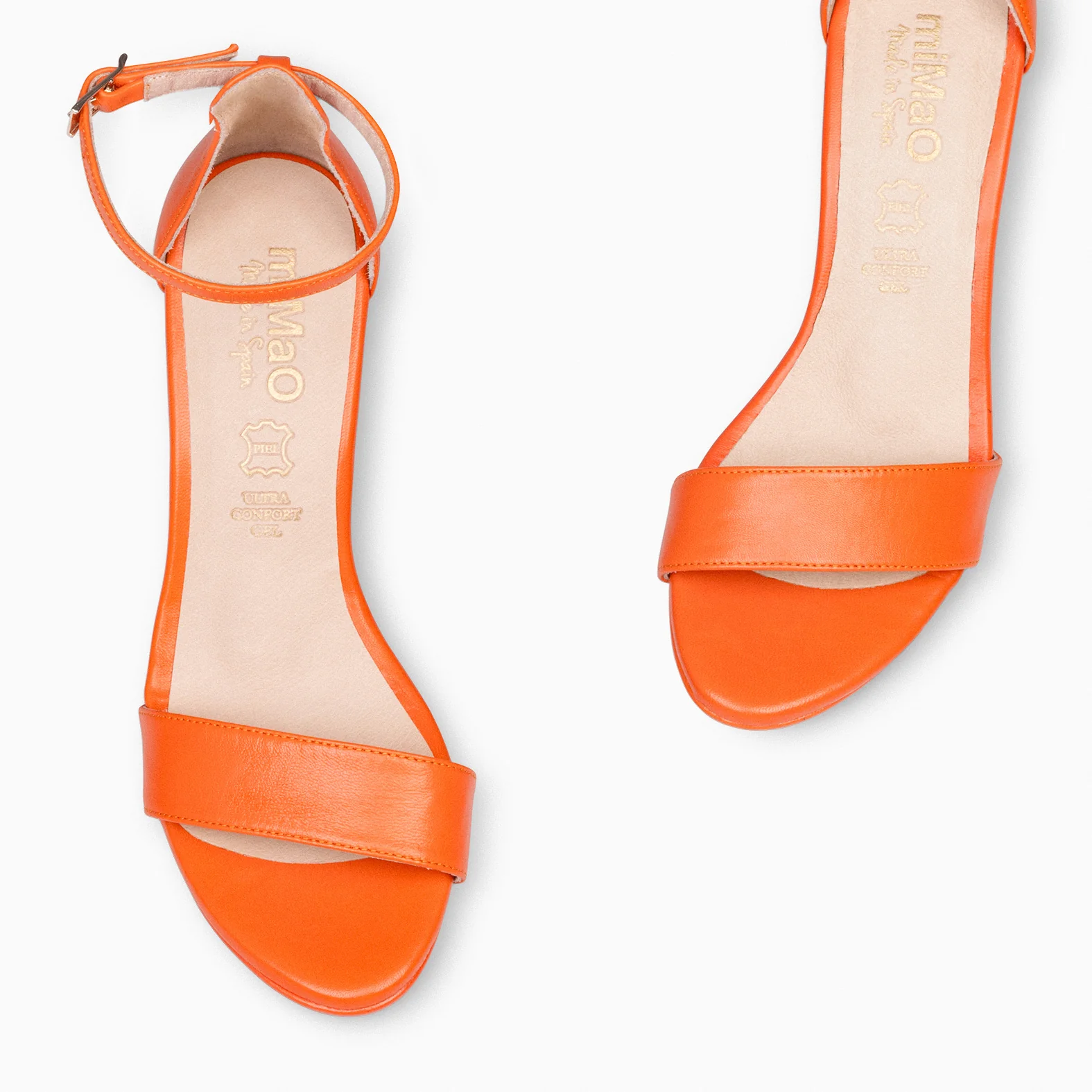 FIESTA - Sandalias de tacón alto y plataforma NARANJA - Image 3