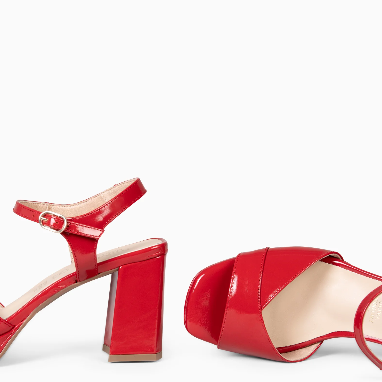 MICHELLE - ZAPATOS DE DE MUJER DE TACÓN ANCHO ROJO - Image 5