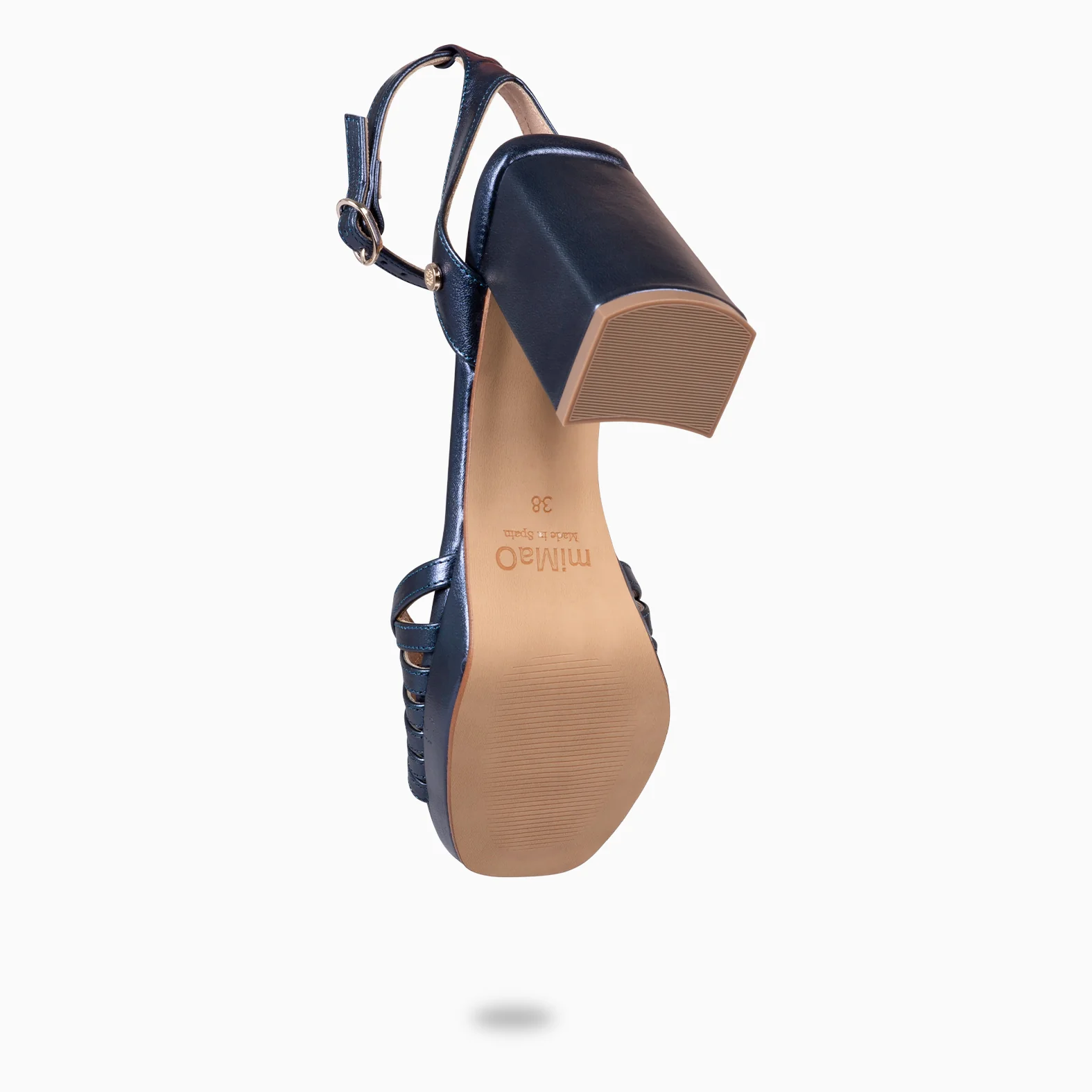 CRISTEL - SANDALIAS ELEGANTES DE TACÓN DE VESTIR MARINO - Image 10