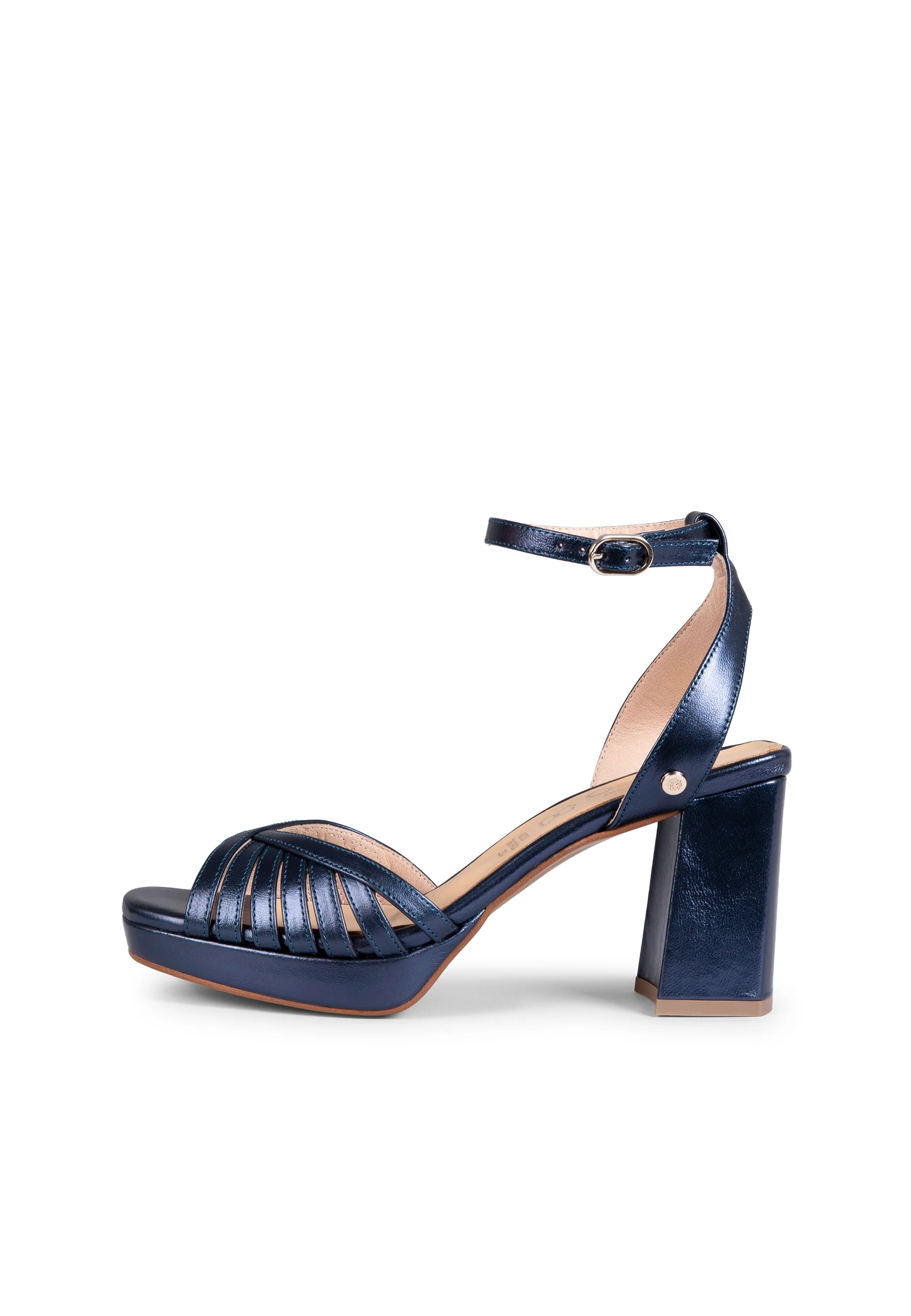 CRISTEL - SANDALIAS ELEGANTES DE TACÓN DE VESTIR MARINO - Image 6