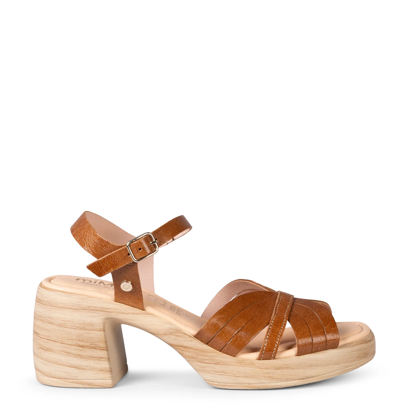 LANCY - SANDALIAS CASUAL DE TACÓN CAMEL - Image 7