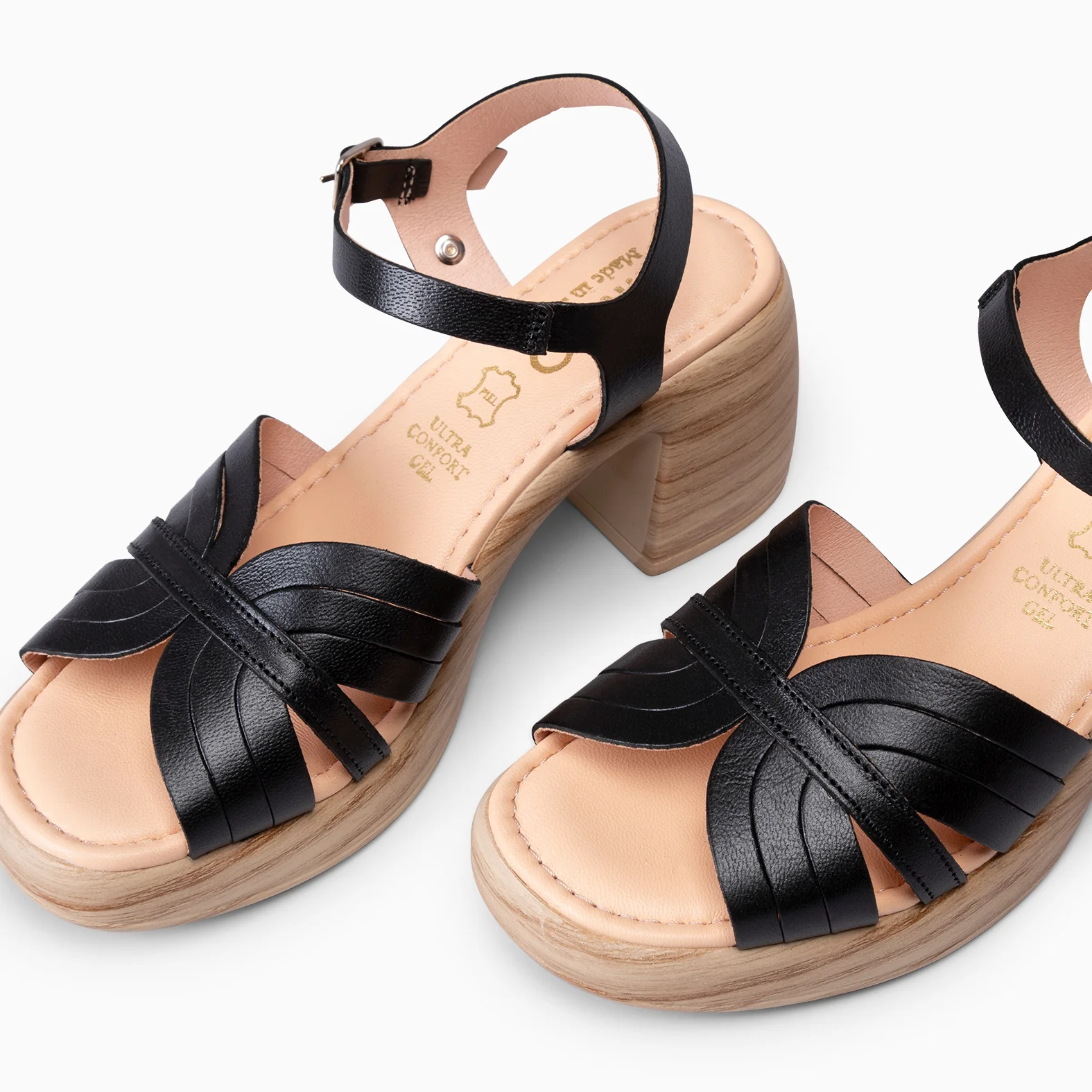 LANCY - SANDALIAS CASUAL DE TACÓN NEGRO - Image 4