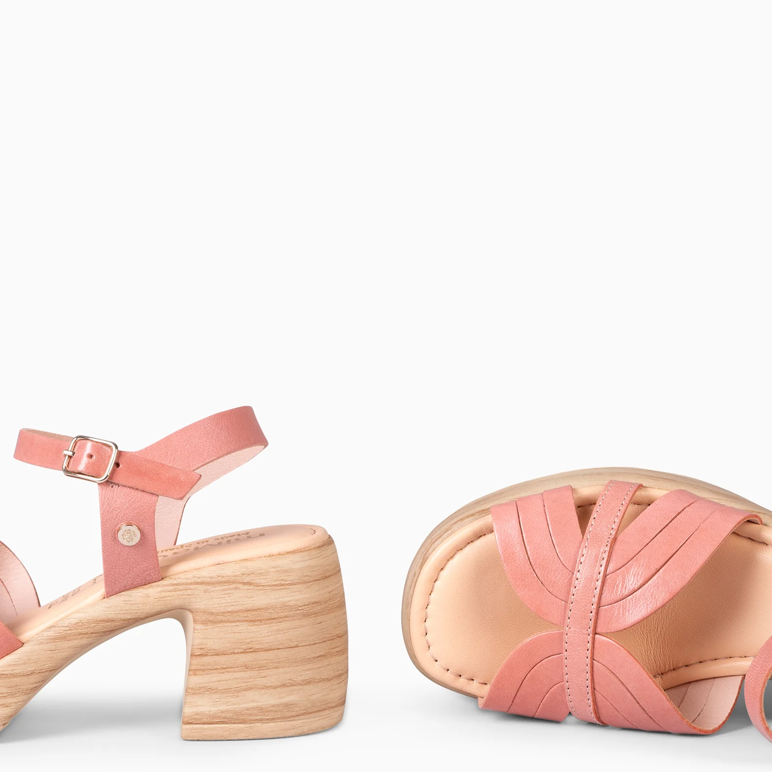 LANCY - SANDALIAS CASUAL DE TACÓN ROSA PALO - Image 5