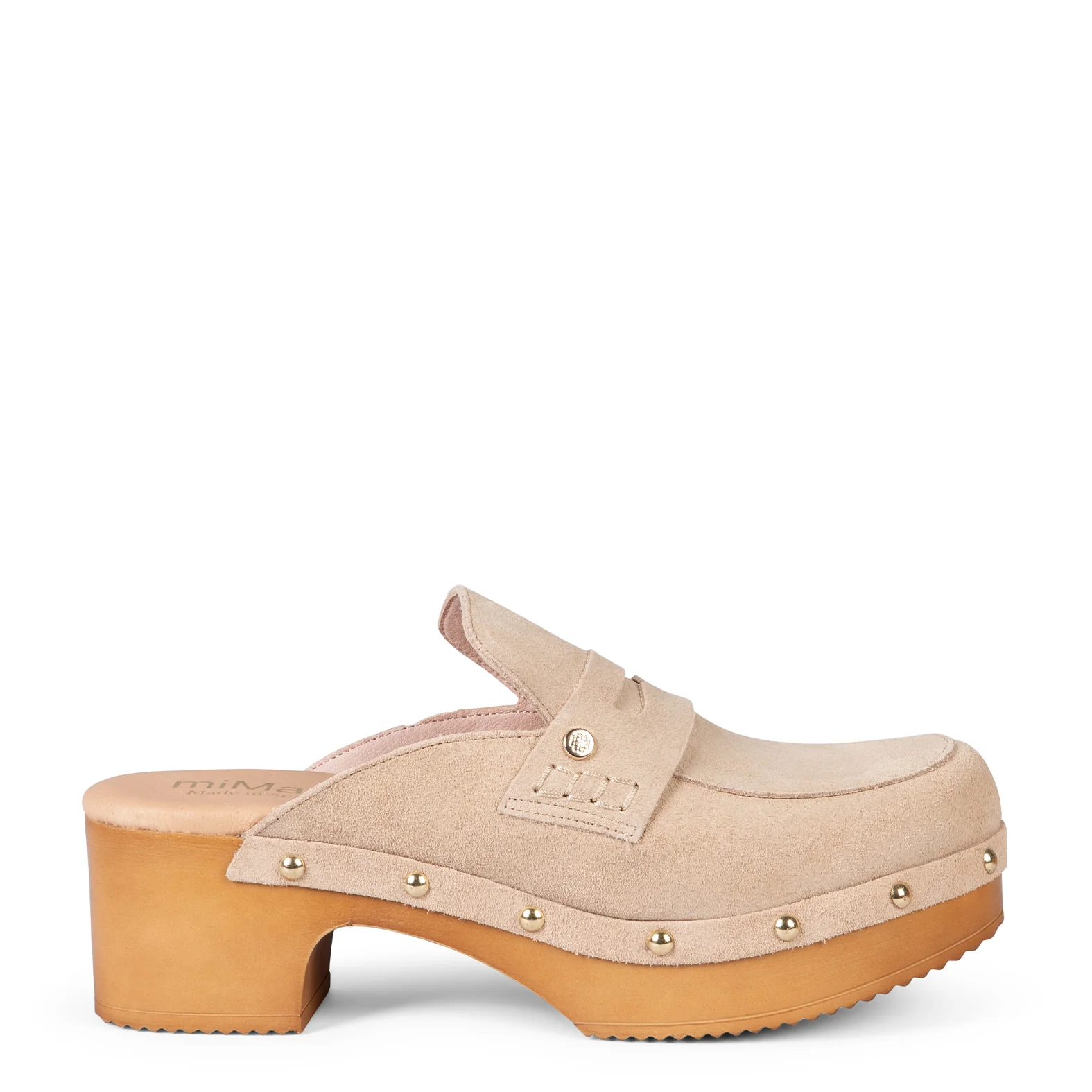 GASSIN - Zuecos con tacón Bajo y Plataforma BEIGE - Image 7