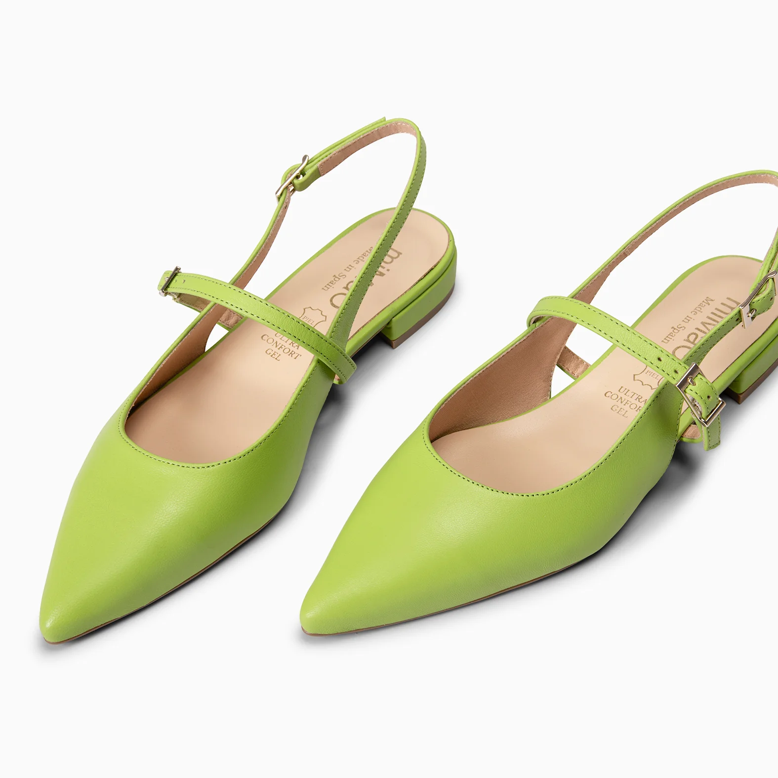 EVA - ZAPATOS ELEGANTES DESTALONADOS VERDE PISTACHO - Image 4