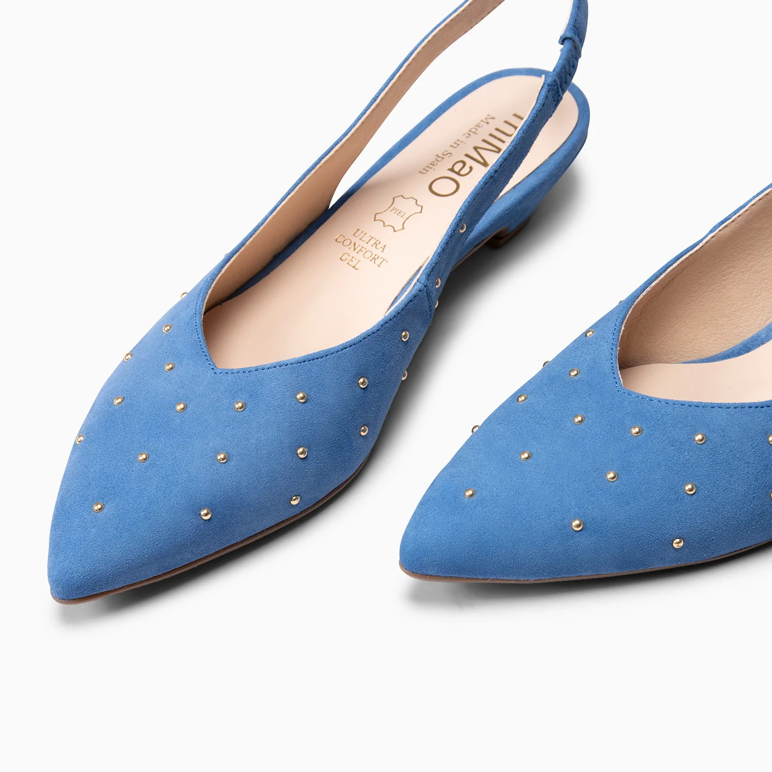 ORION – ZAPATOS BAJOS DESTALONADOS CON TACHAS AZUL - Image 4