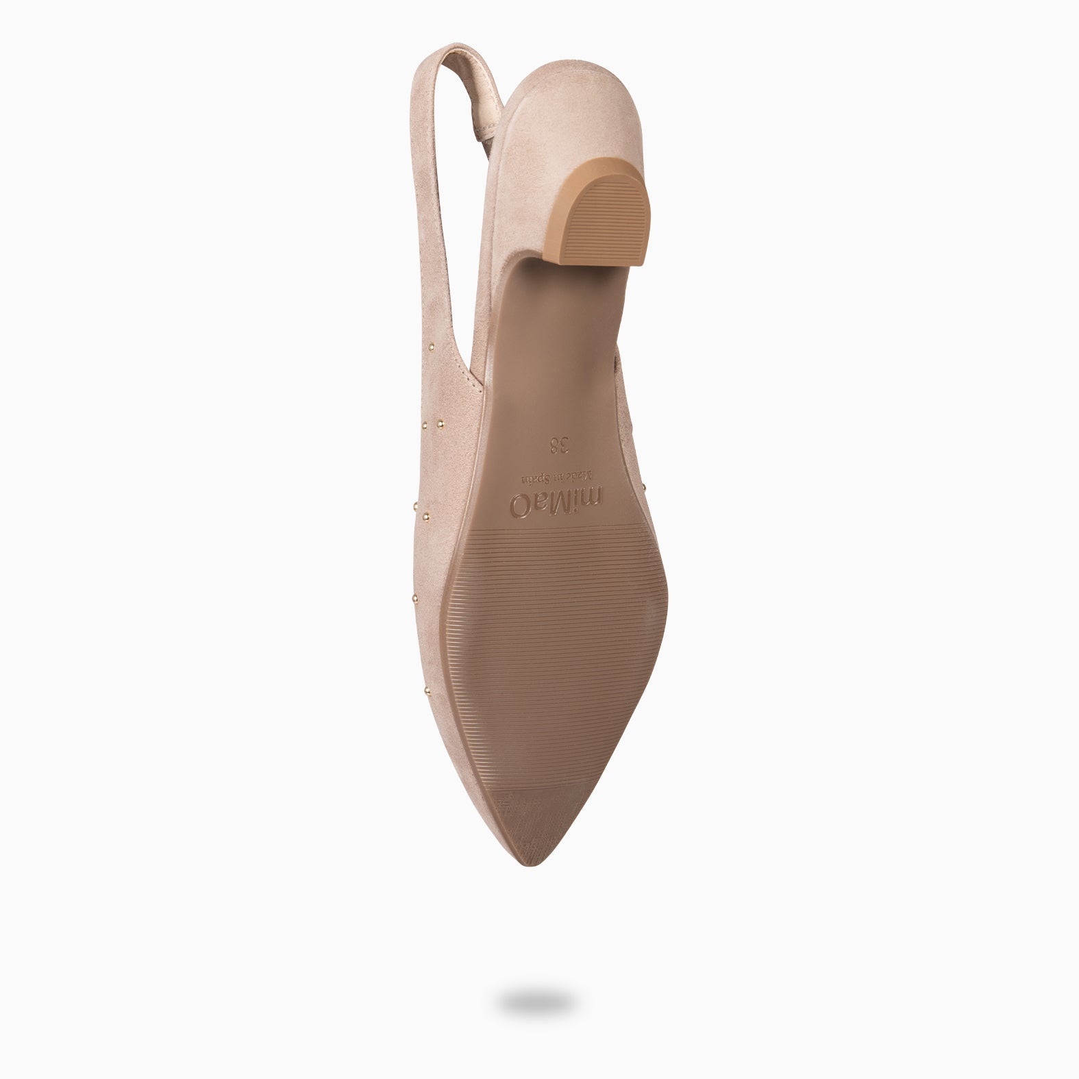 ORION – ZAPATOS BAJOS DESTALONADOS CON TACHAS TAUPE - Image 6