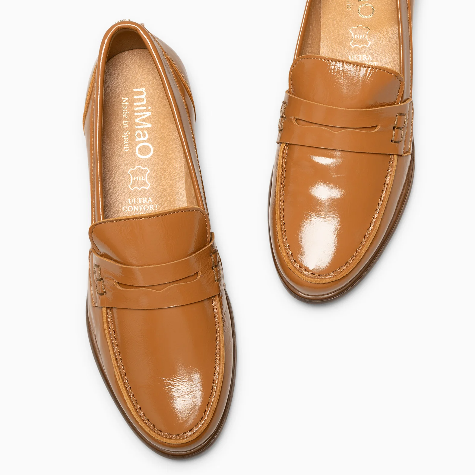 ABBY - MOCASÍN ELEGANTE DE NAPA CAMEL - Image 3