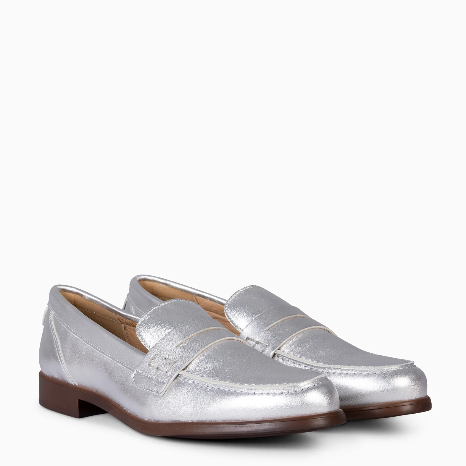 ABBY - MOCASÍN ELEGANTE DE NAPA PLATA - Image 2