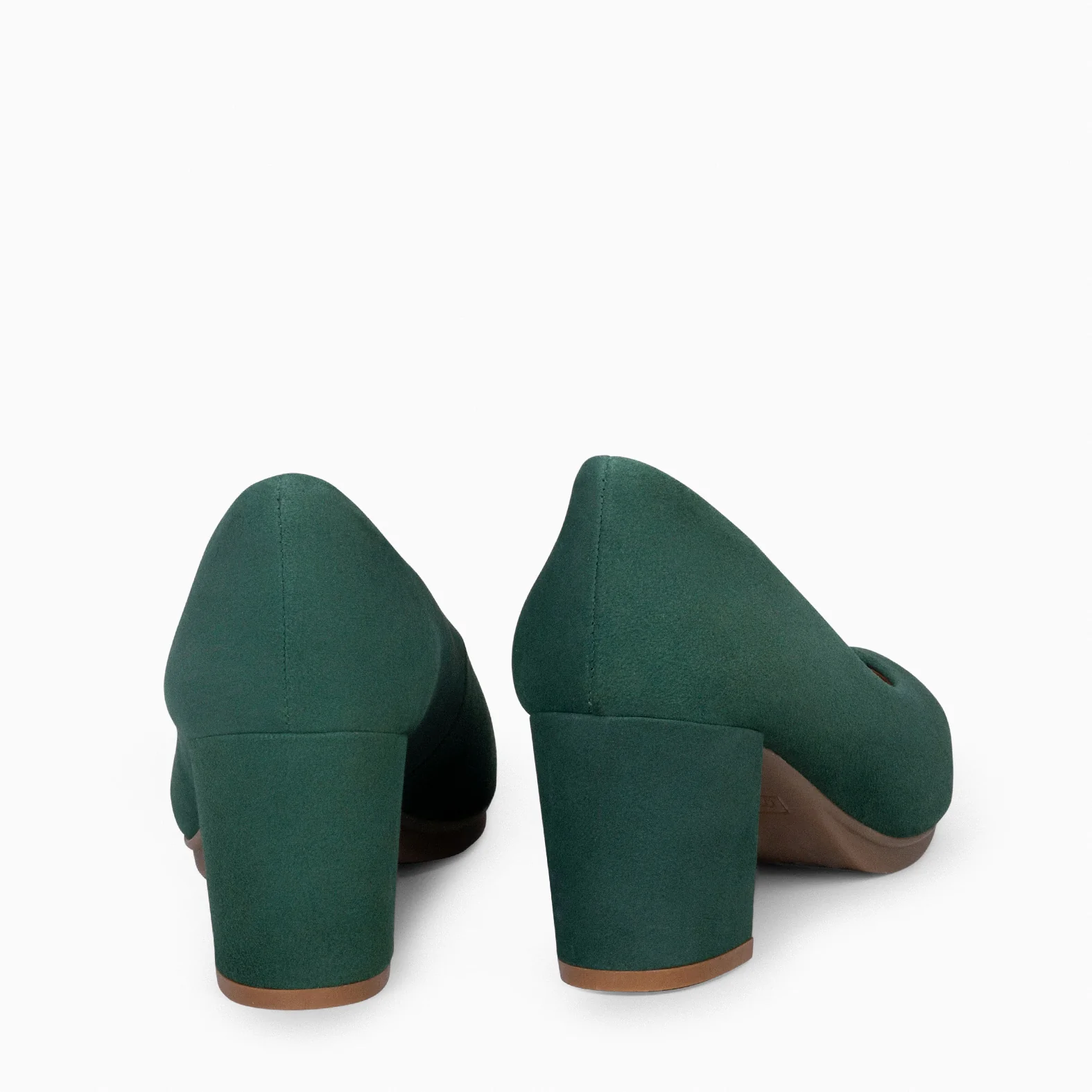 URBAN S - Zapatos de tacón medio de ante VERDE BOTELLA - Image 6