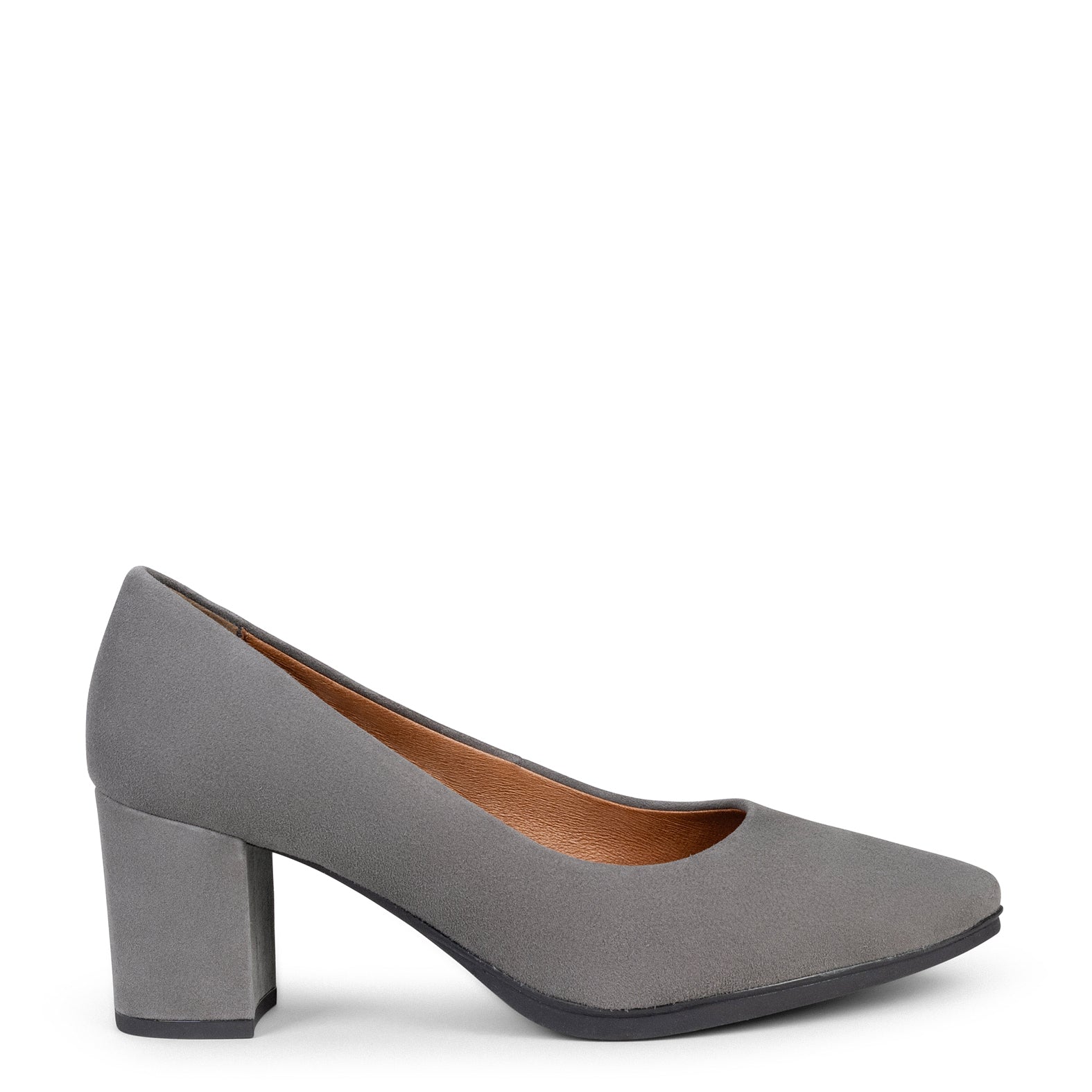 URBAN S - Zapatos de tacón medio de ante en GRIS - Image 7