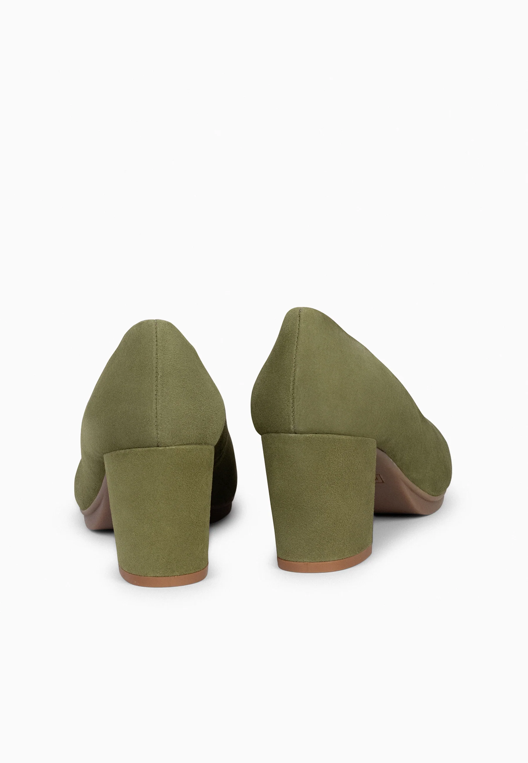 URBAN S - Zapatos de tacón medio de ante VERDE - Image 8