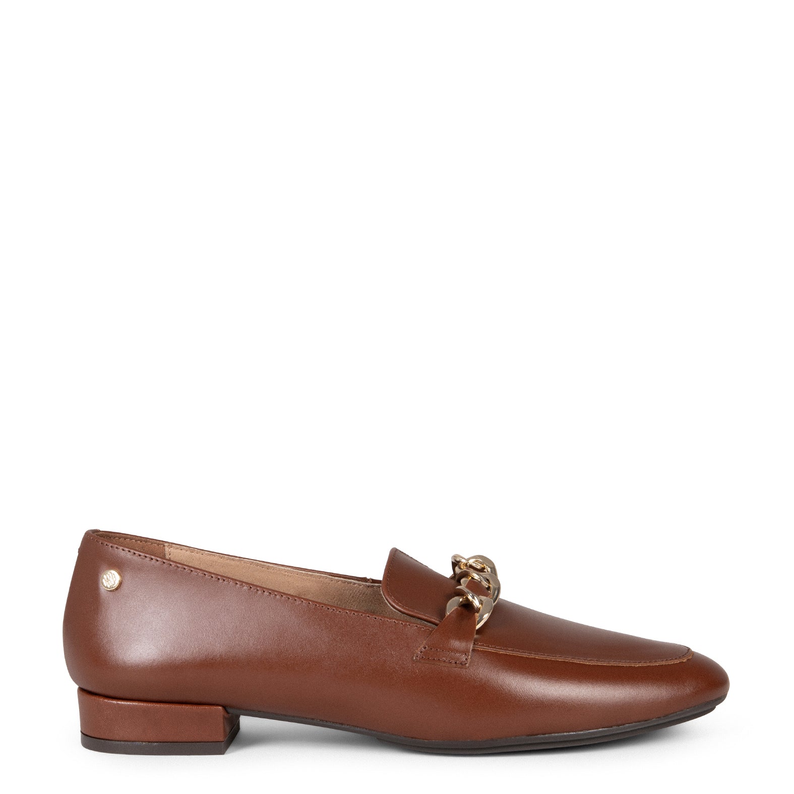 CHAIN – Mocasines planos con adorno metalizado MARRON - Image 3