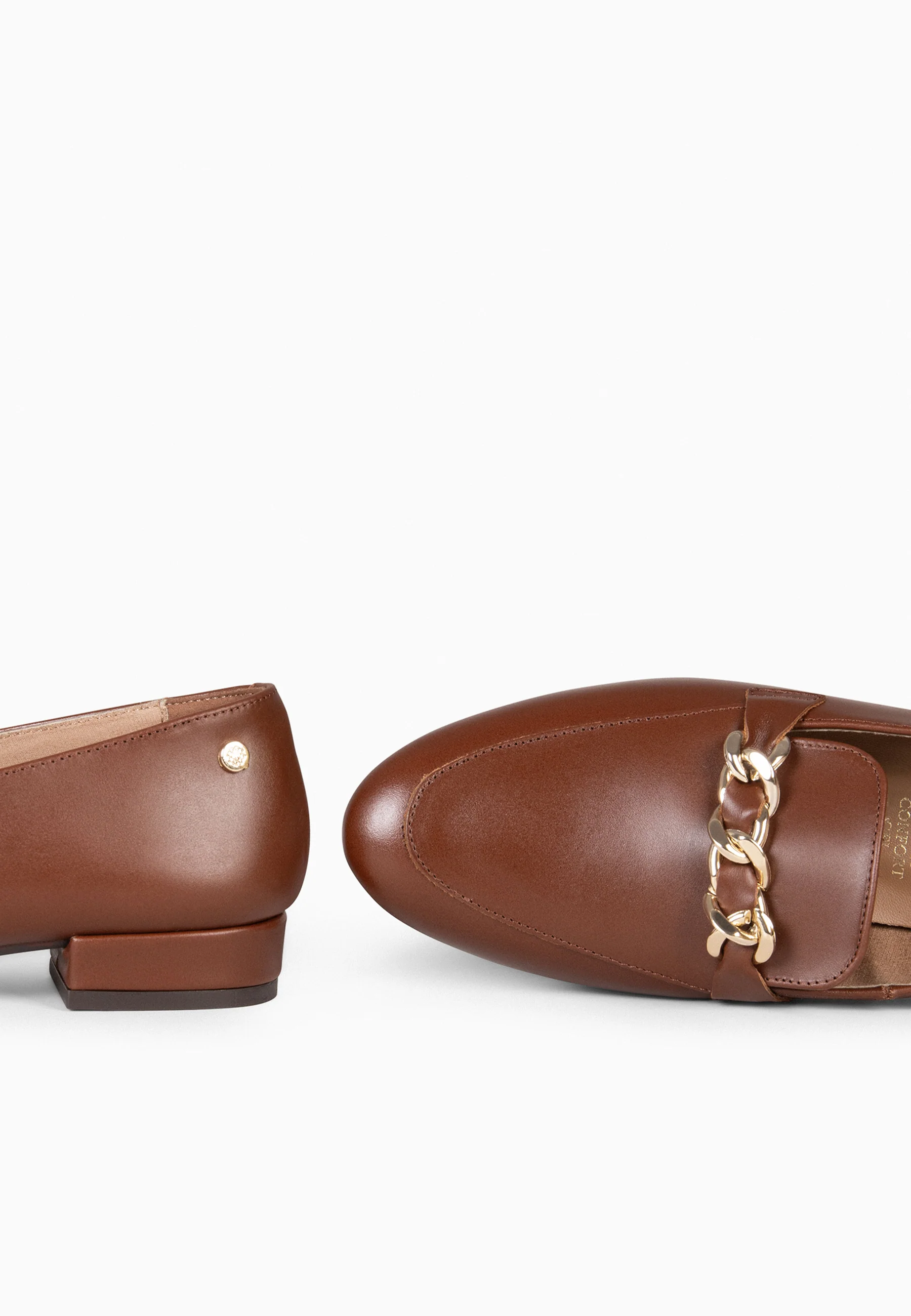 CHAIN – Mocasines planos con adorno metalizado MARRON - Image 8