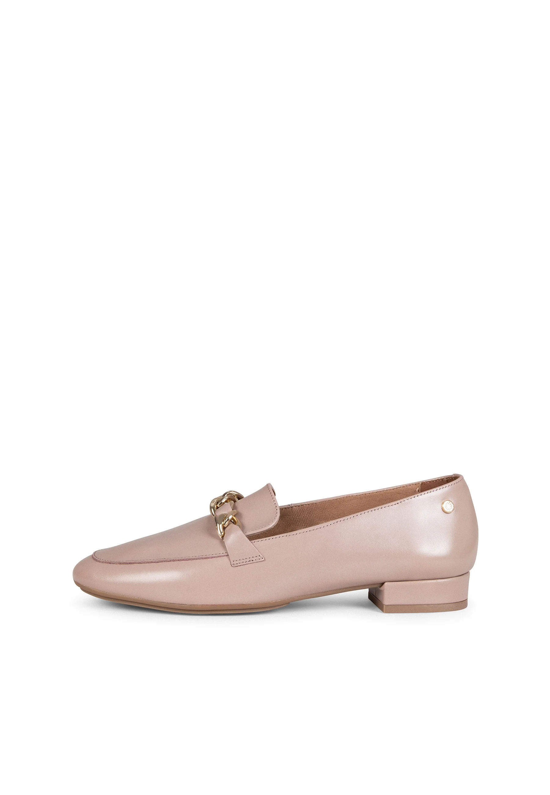 CHAIN – Mocasines planos con adorno metalizado NUDE - Image 6