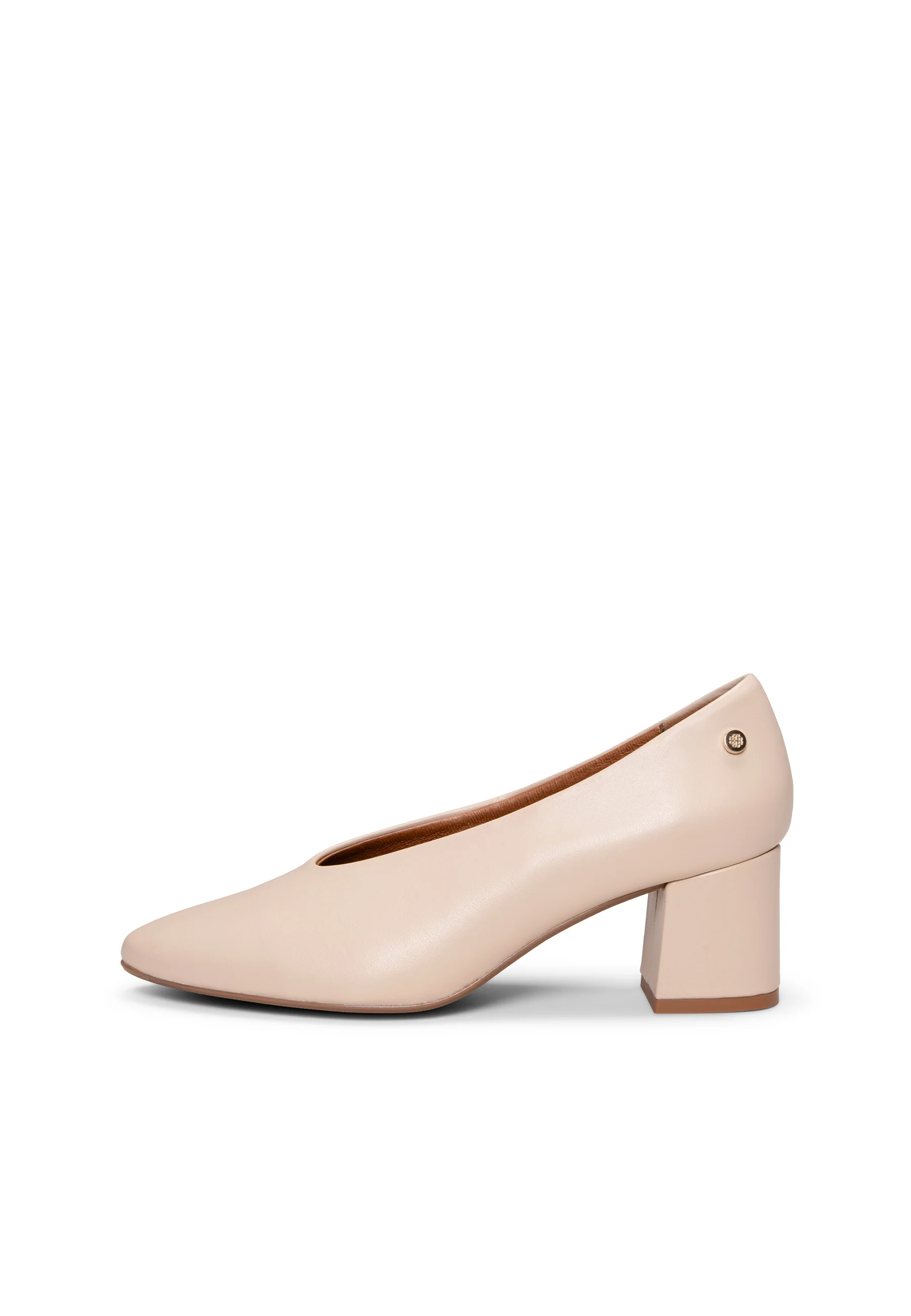 URBAN STYLE NAPA - Zapato de tacón ancho en piel BEIGE - Image 6