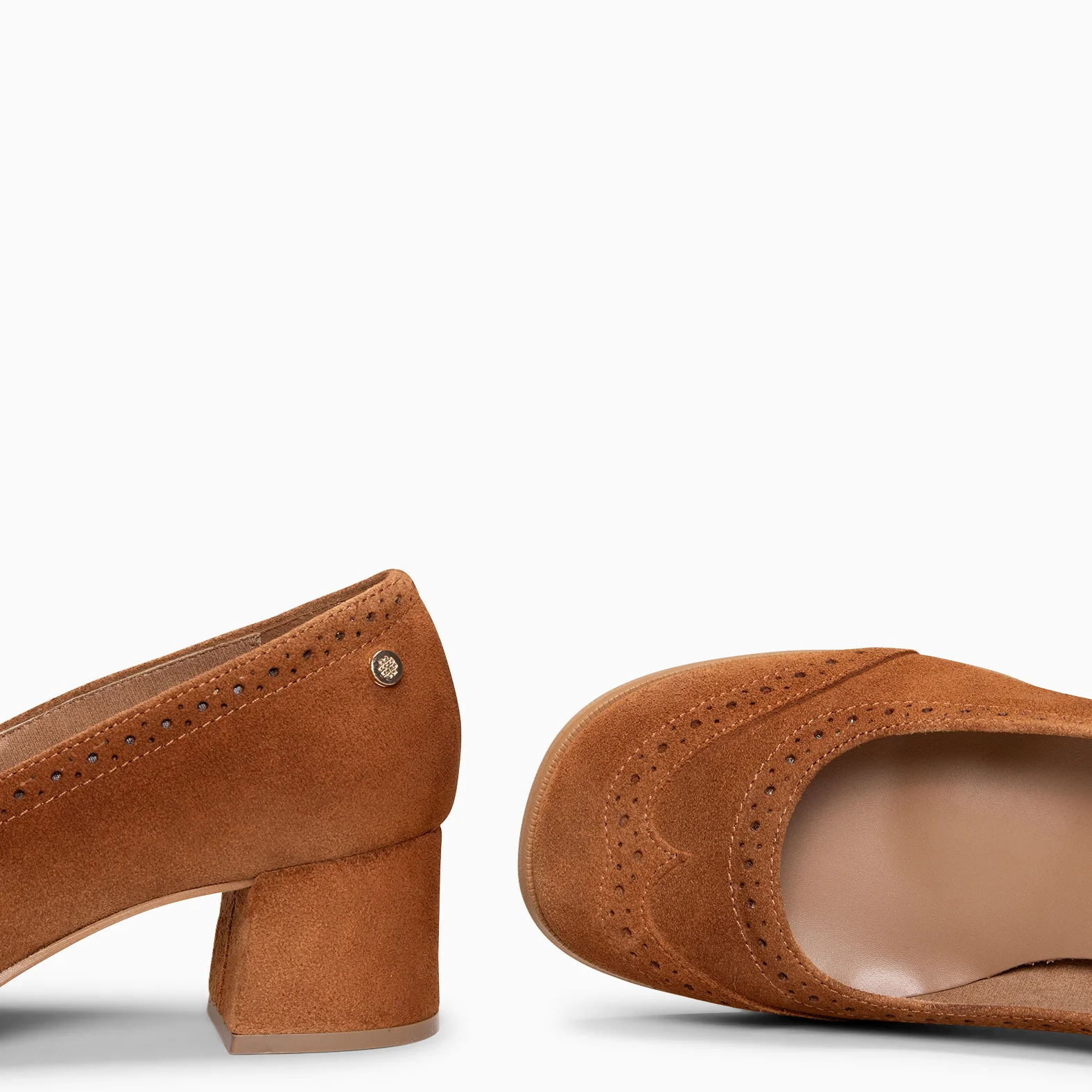 EDEN - Zapatos de tacón ancho baresoft CAMEL - Image 7