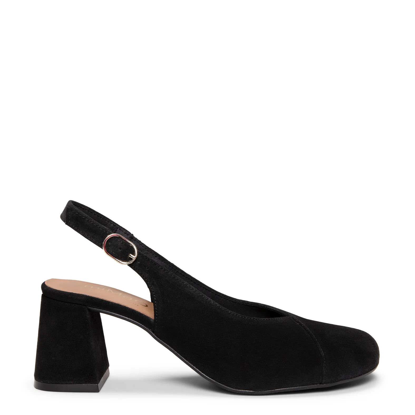VEGA - Zapato de tacón ancho destalonado NEGRO - Image 3
