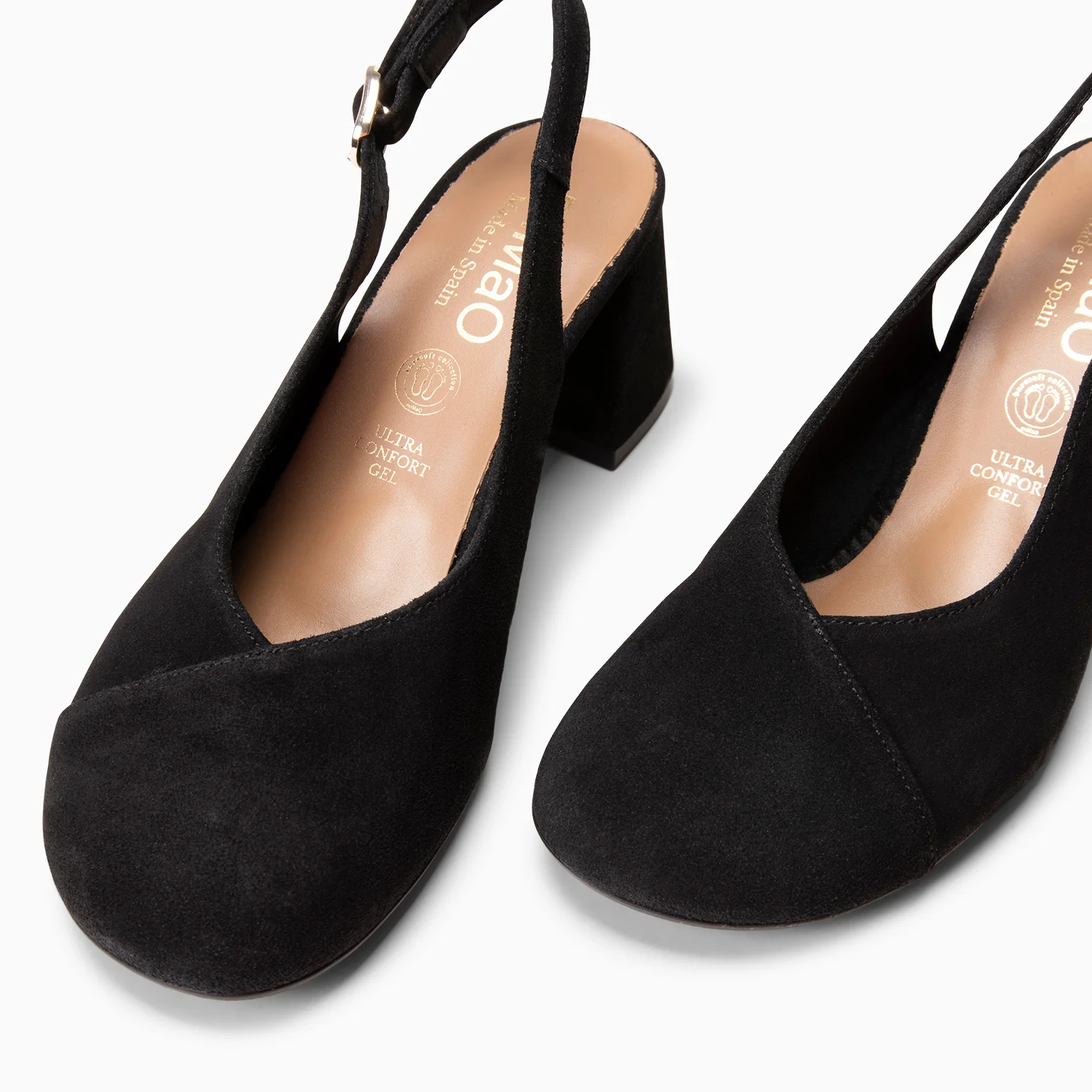 VEGA - Zapato de tacón ancho destalonado NEGRO - Image 5