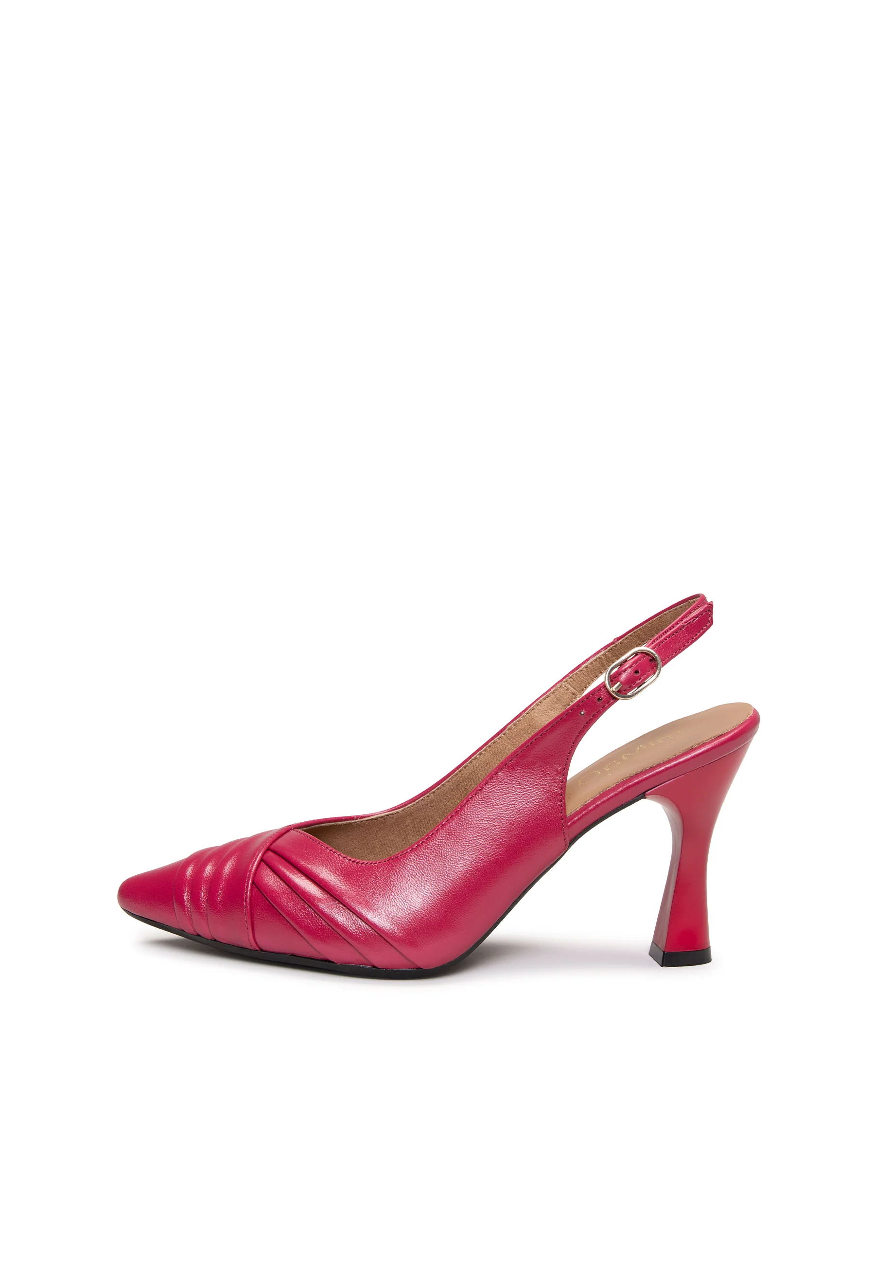 CARLA - Zapato de tacón alto destalonado CEREZA - Image 6