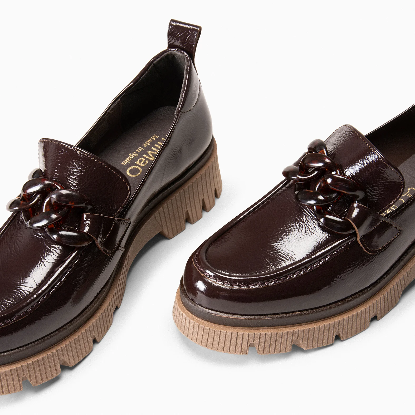 LOLA - Mocasín MARRÓN con suela track - Image 7