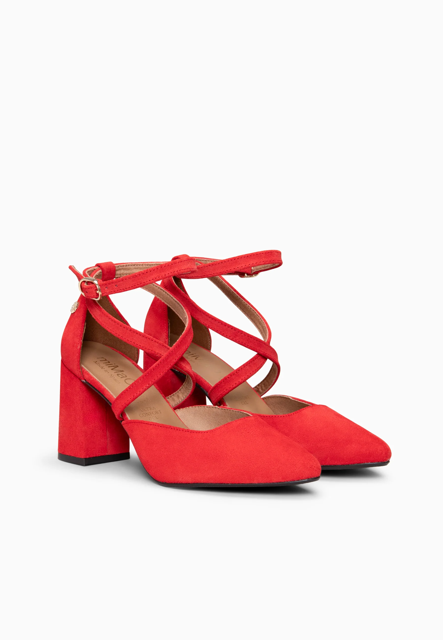 ARIEL - Zapato de tacón ancho ROJO - Image 7