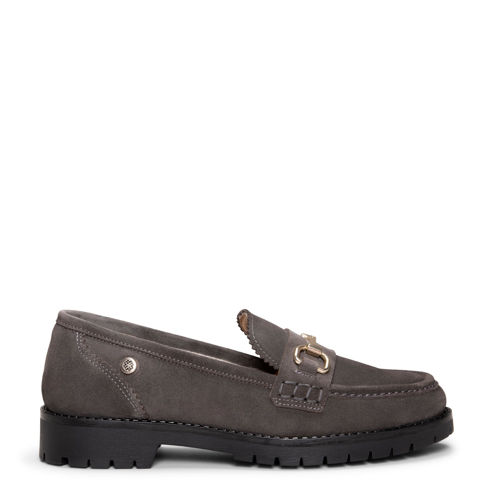 TREVILLA - Mocasín GRIS con aplique metálico - Image 3