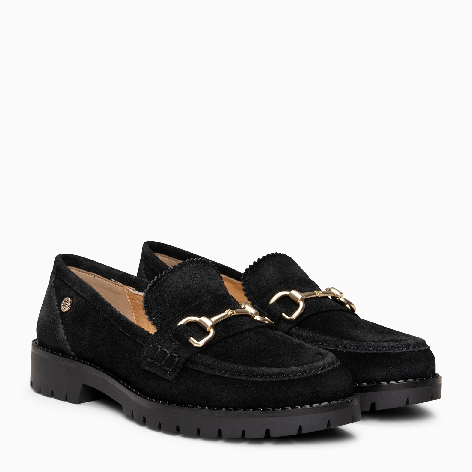 TREVILLA - Mocasín con aplique metálico NEGRO - Image 2