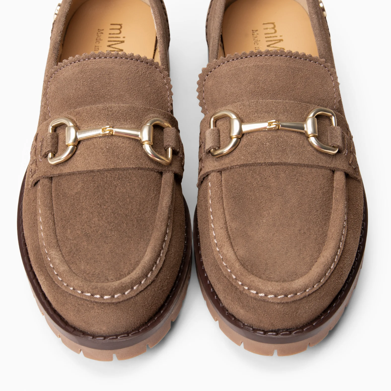 TREVILLA - Mocasín con aplique metálico TAUPE - Image 5