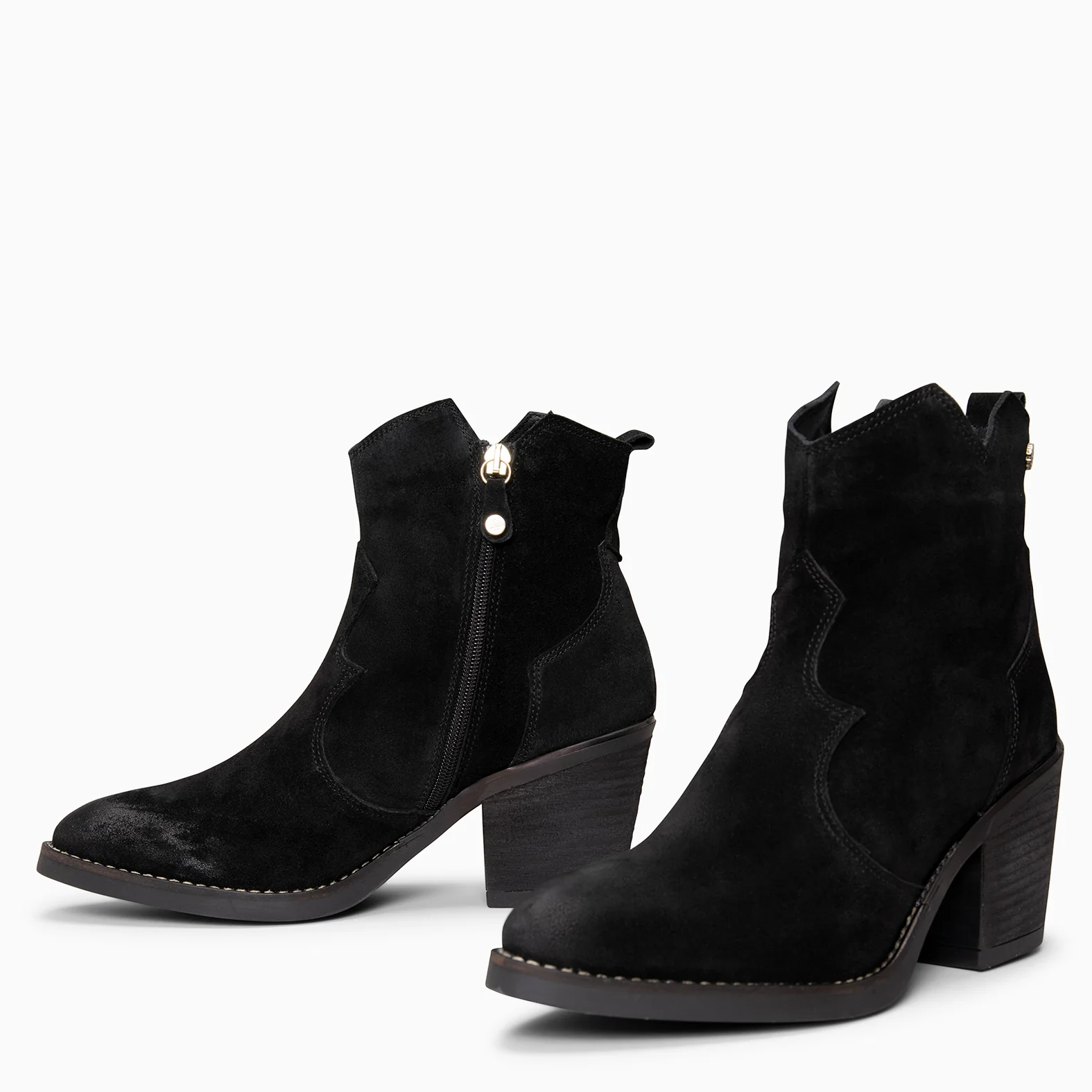 BEDFORD – Botines cowboy con tacón NEGRO - Image 4