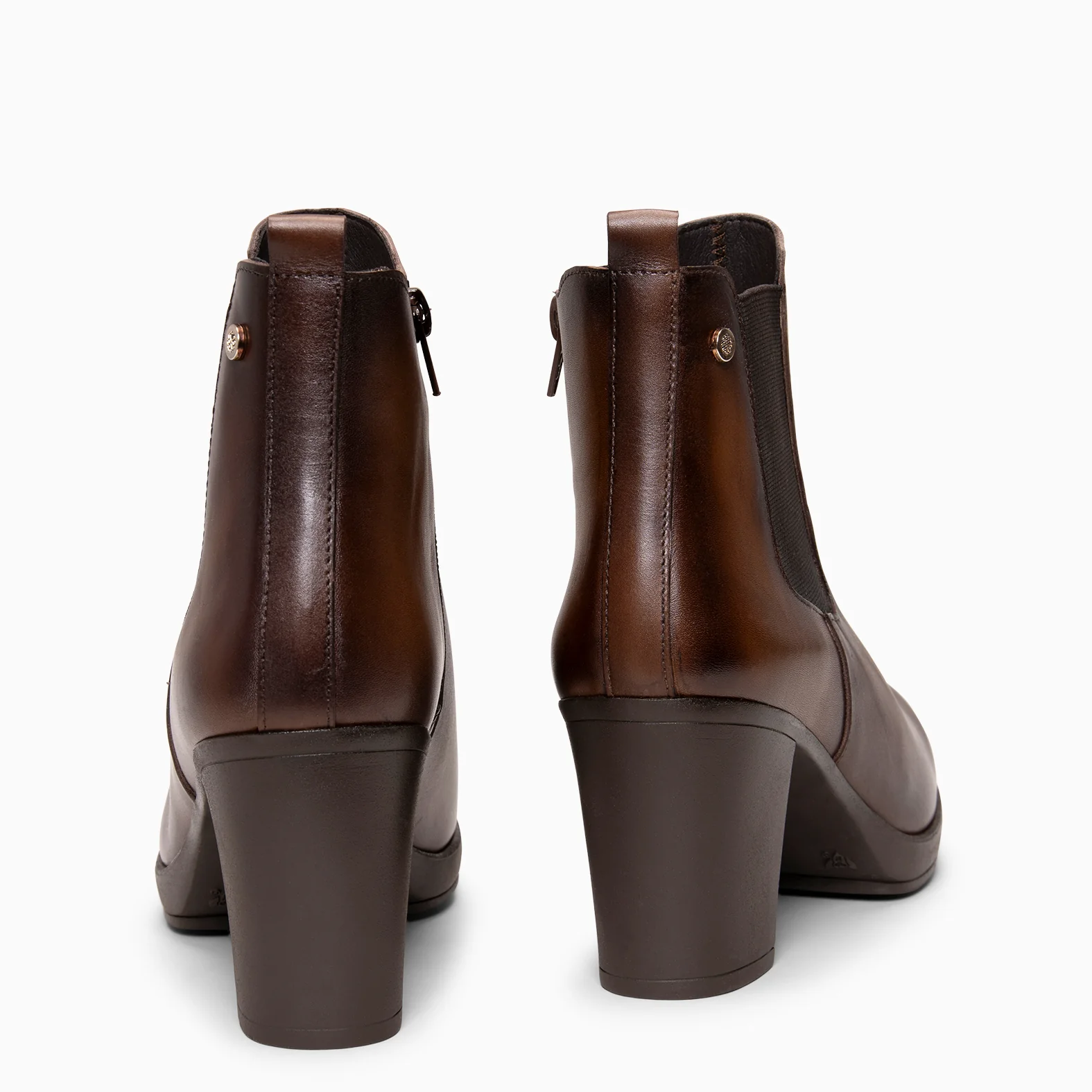 SABRINA – Botin de tacón alto con elástico lateral CAMEL - Image 8