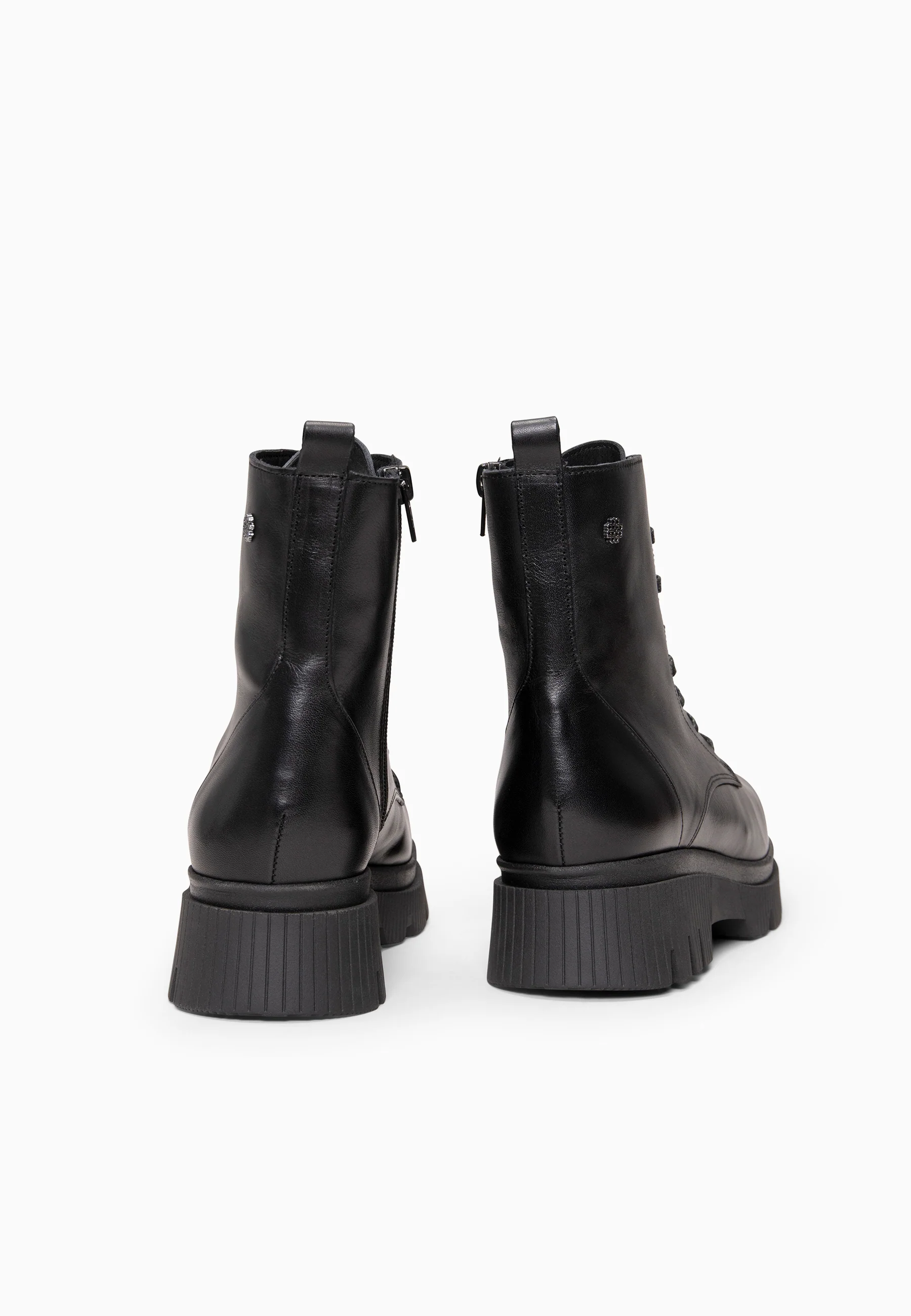 STONE - Botines militares de piel NEGRO - Image 8