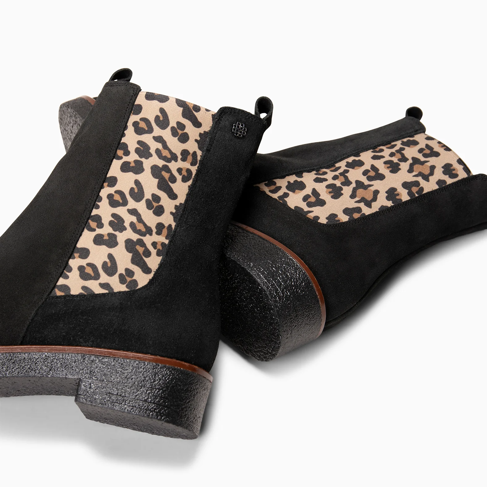 PORTLAND – Botines Chelsea de piel NEGRO LEOPARDO - Image 6