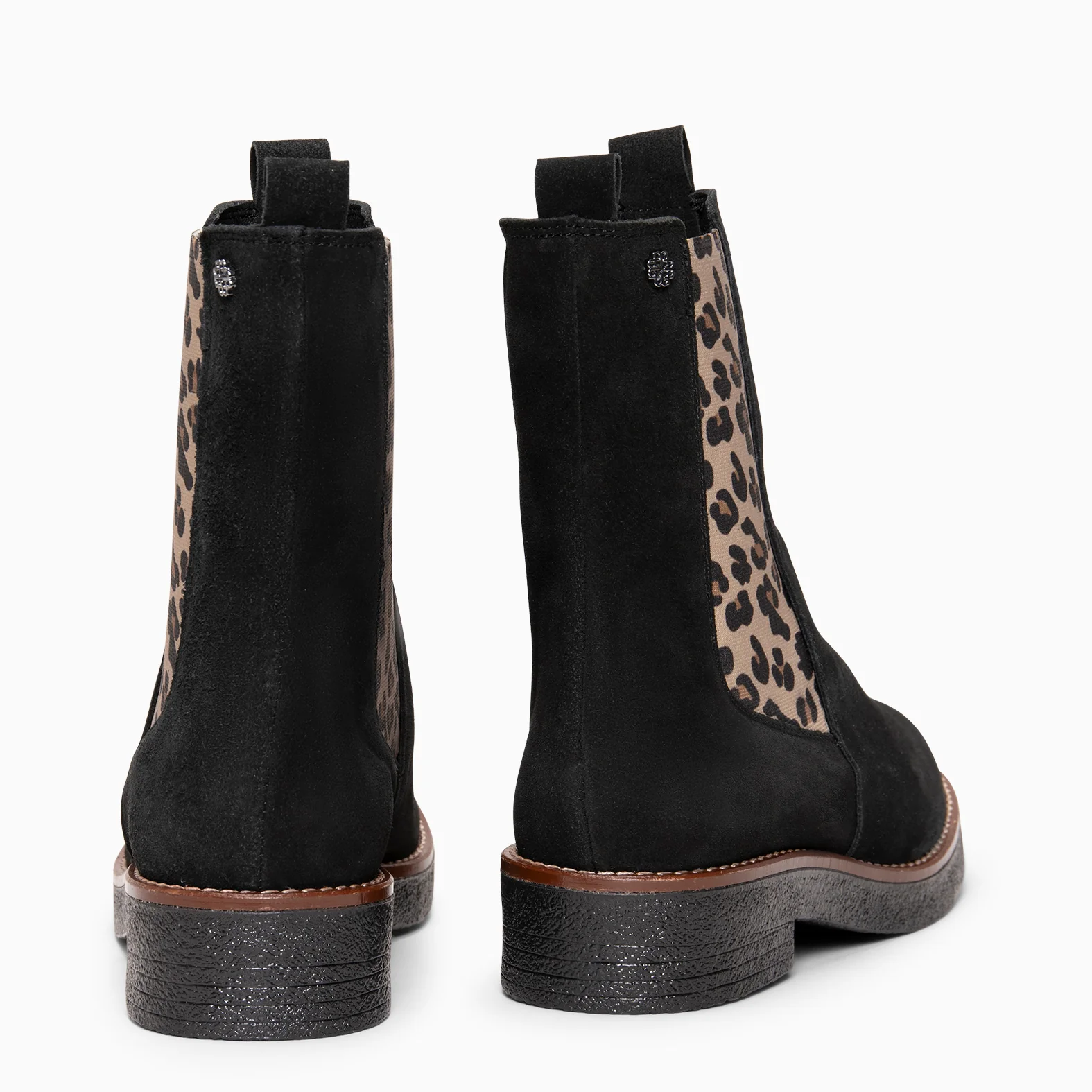 PORTLAND – Botines Chelsea de piel NEGRO LEOPARDO - Image 7