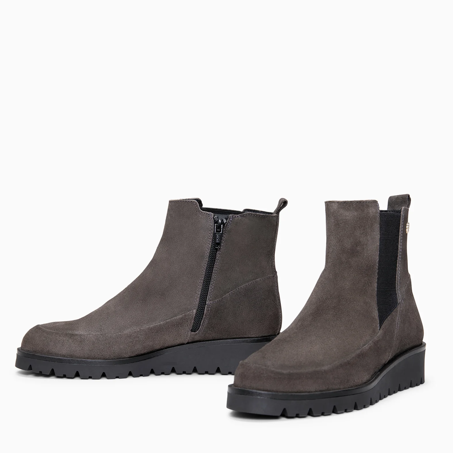 BRISTOL - Botines de ante con cuña GRIS - Image 5