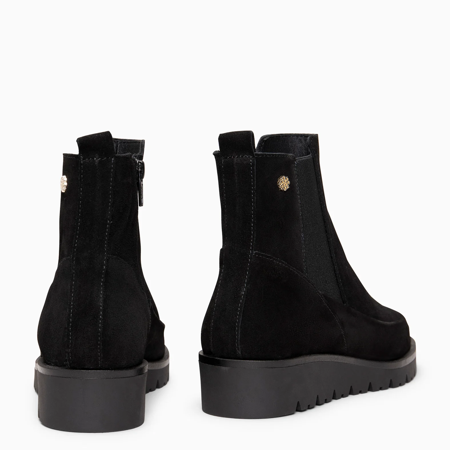 BRISTOL - Botines de ante con cuña NEGRO - Image 7