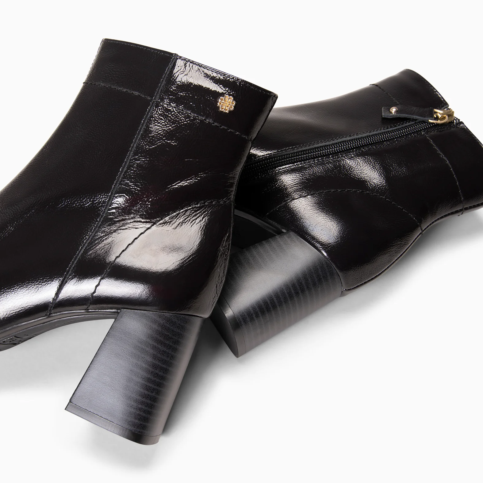LIPPA - Botines de tacón alto de charol NEGRO - Image 6