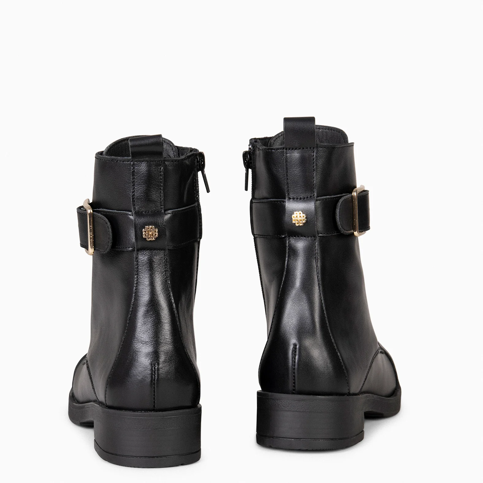 BELFAST – Botines con cordones de piel NEGRO - Image 6