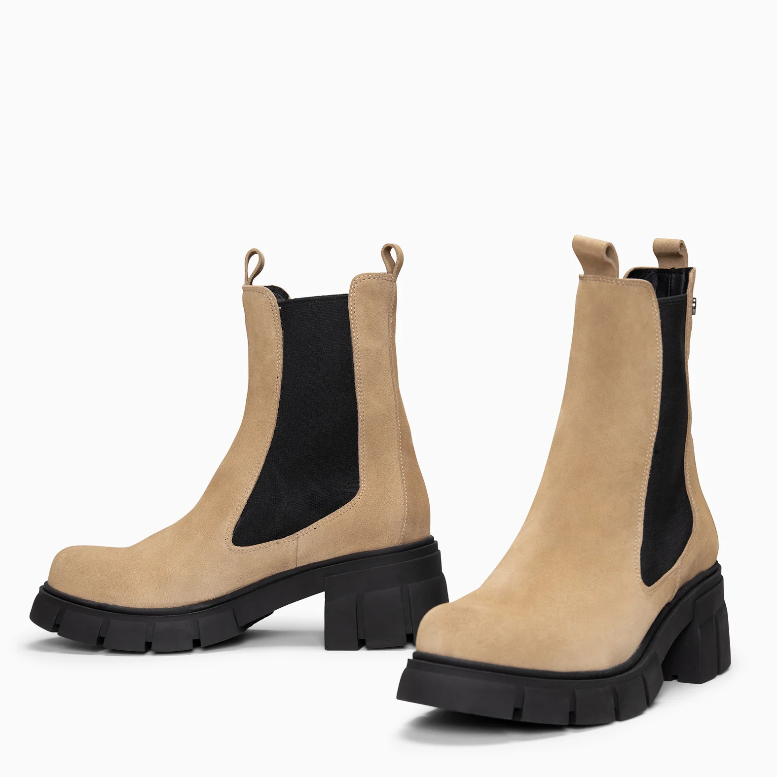 LUCIA - Botines Chelsea con plataforma BEIGE - Image 4