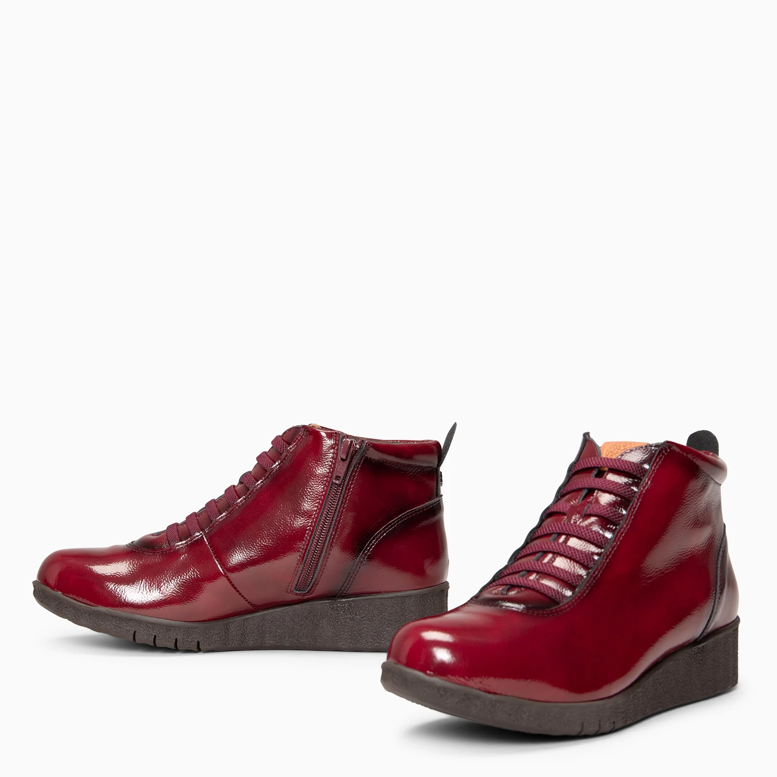 FLEXY - Zapatillas de charol BURDEOS abotinadas - Image 8