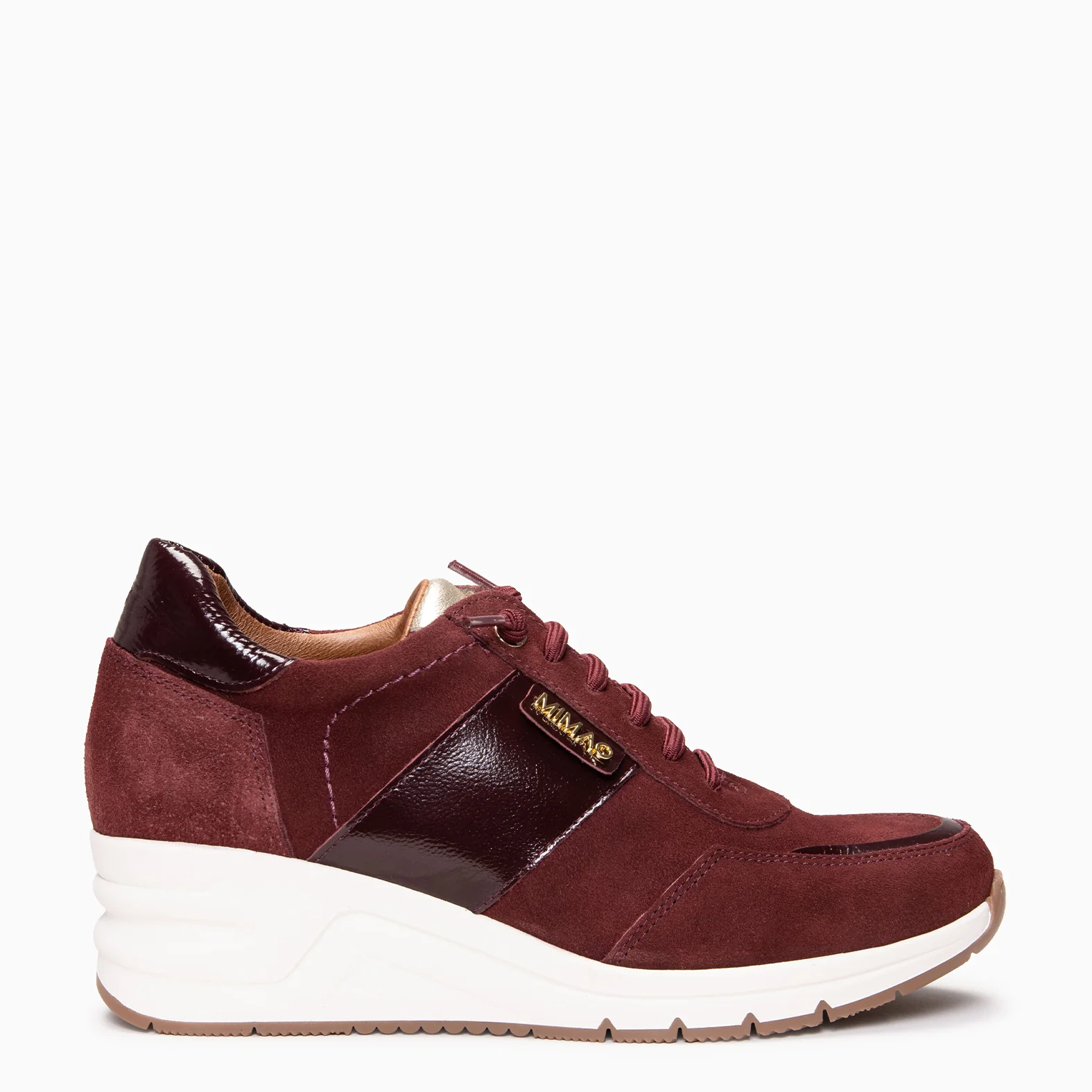 PAU - Zapatillas con cuña BURDEOS