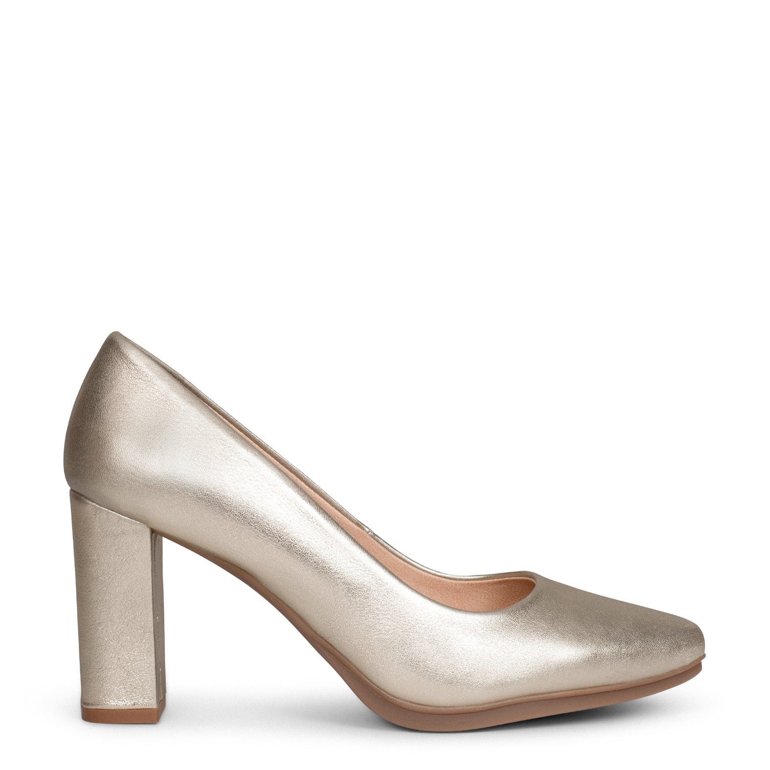 URBAN SPLASH - Zapatos de tacón con piel metalizada PLATINO - Image 3