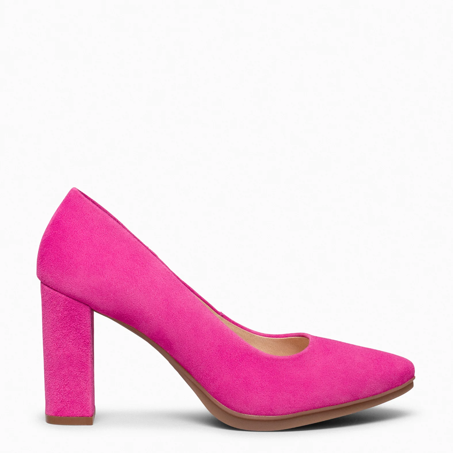 URBAN - Zapatos de tacón alto de ante FUCSIA