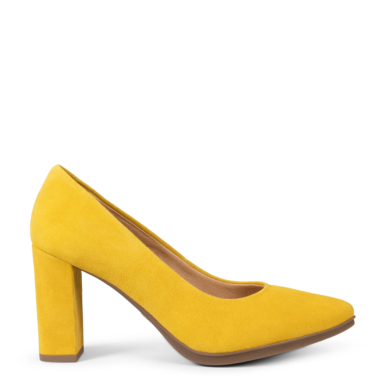 URBAN - Zapatos de tacón alto de ante AMARILLO - Image 3