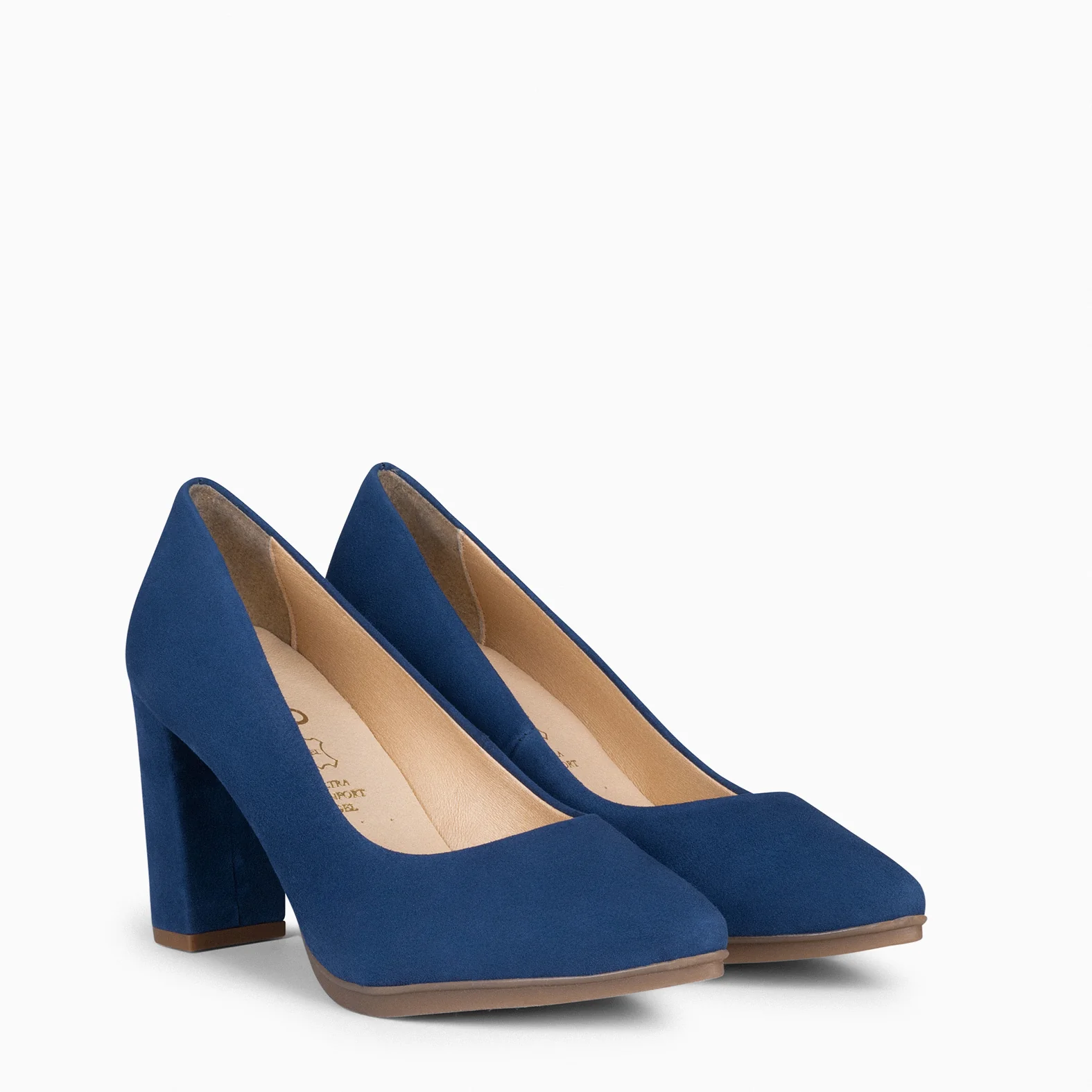 URBAN - Zapatos de tacón alto de ante MARINO - Image 2