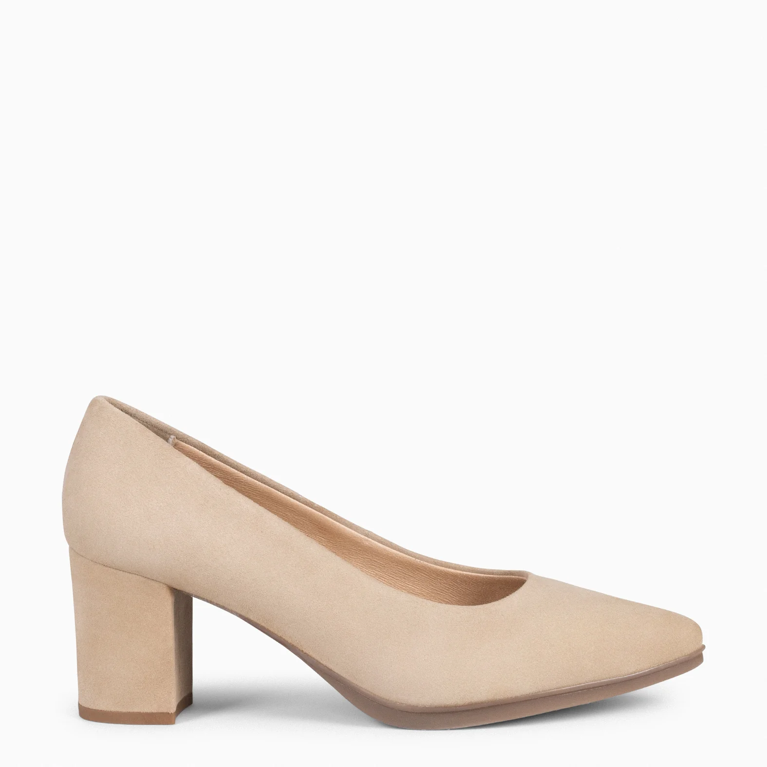 URBAN S - Zapato de tacón medio ante BEIGE - Image 2